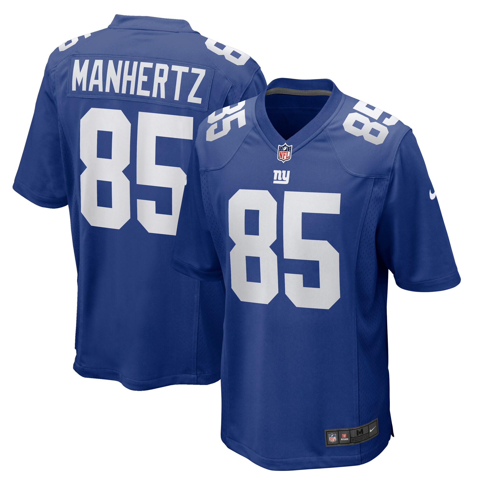 Men's New York Giants Chris Manhertz Royal Team Game Jersey Js4332