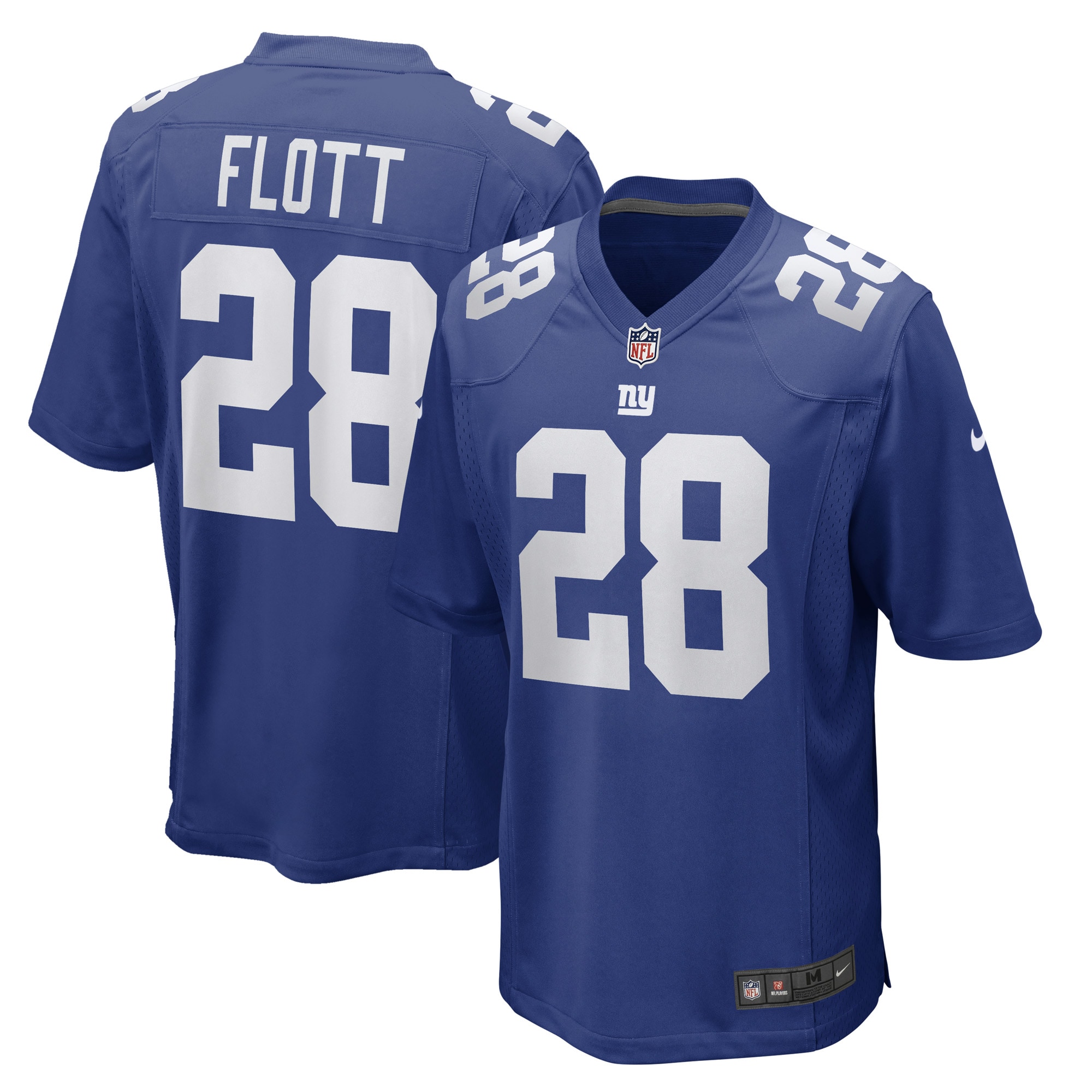 Men's New York Giants Cor'dale Flott Royal Game Player Jersey Js7526