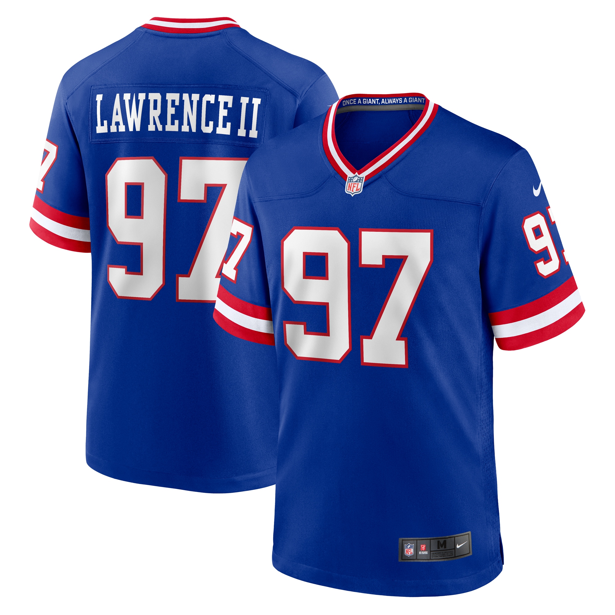 Men's New York Giants Dexter Lawrence Ii Royal Classic Game Player Jersey Js6804