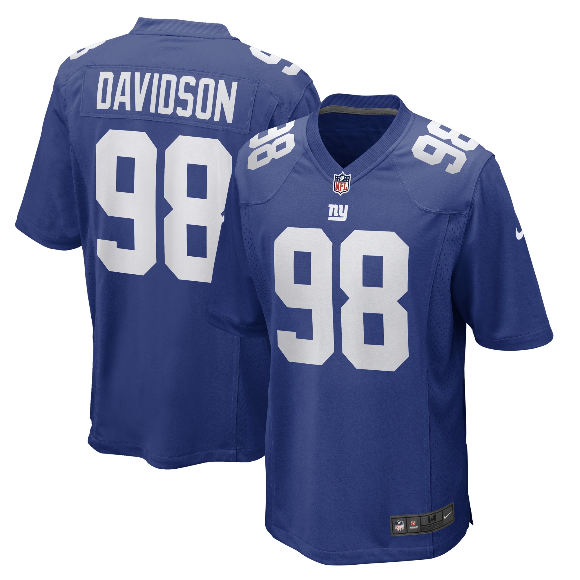 Men's New York Giants D.j. Davidson Royal Game Player Jersey Js3700
