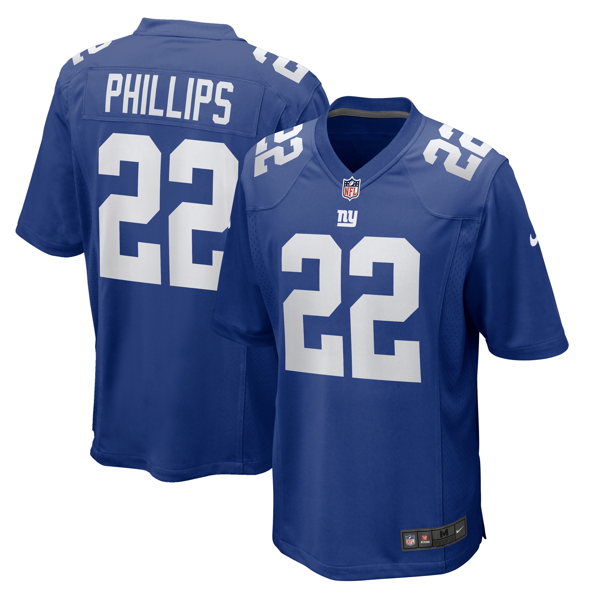 Men's New York Giants Dru Phillips Royal Team Game Jersey Js7500