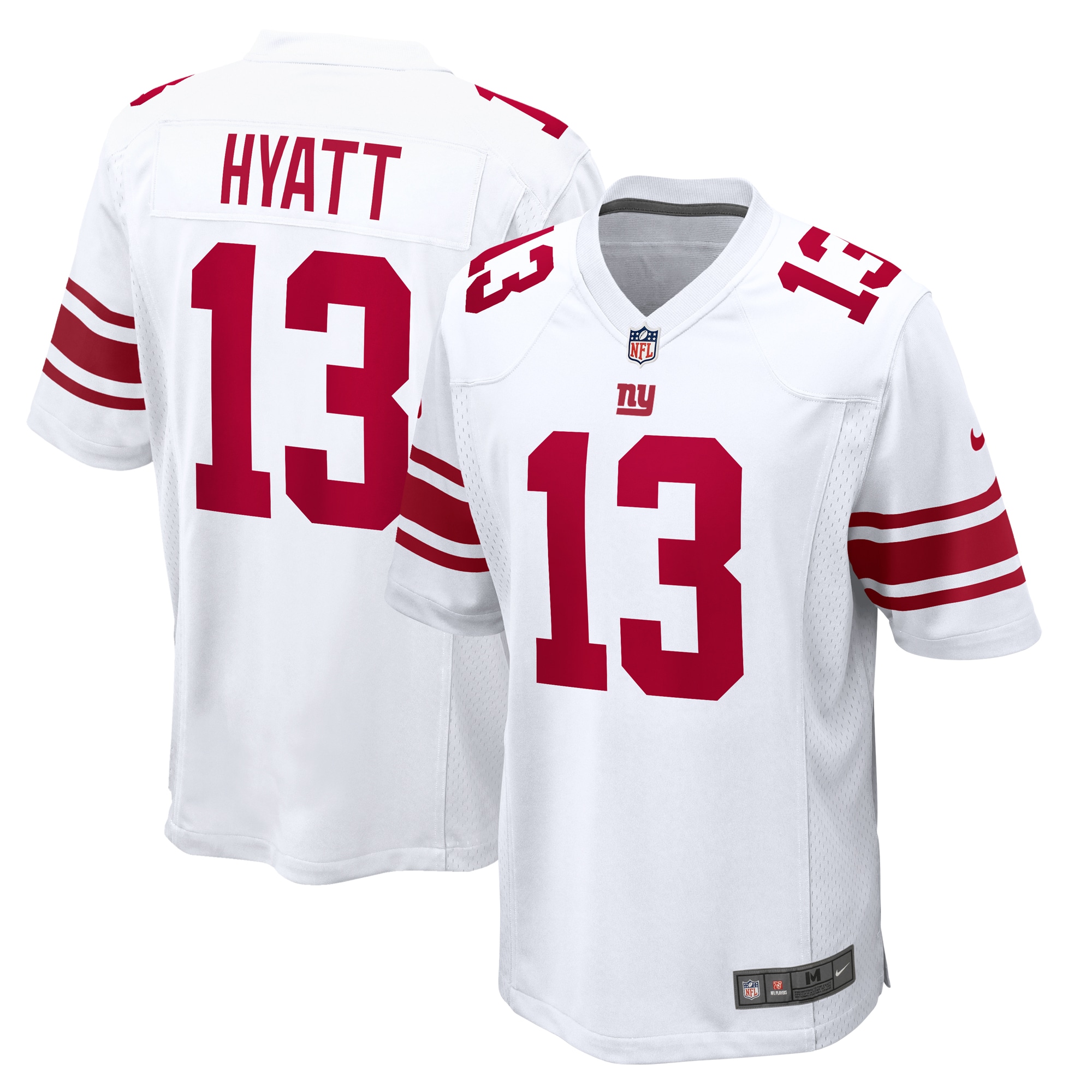 Men's New York Giants Jalin Hyatt White Game Jersey Js6560