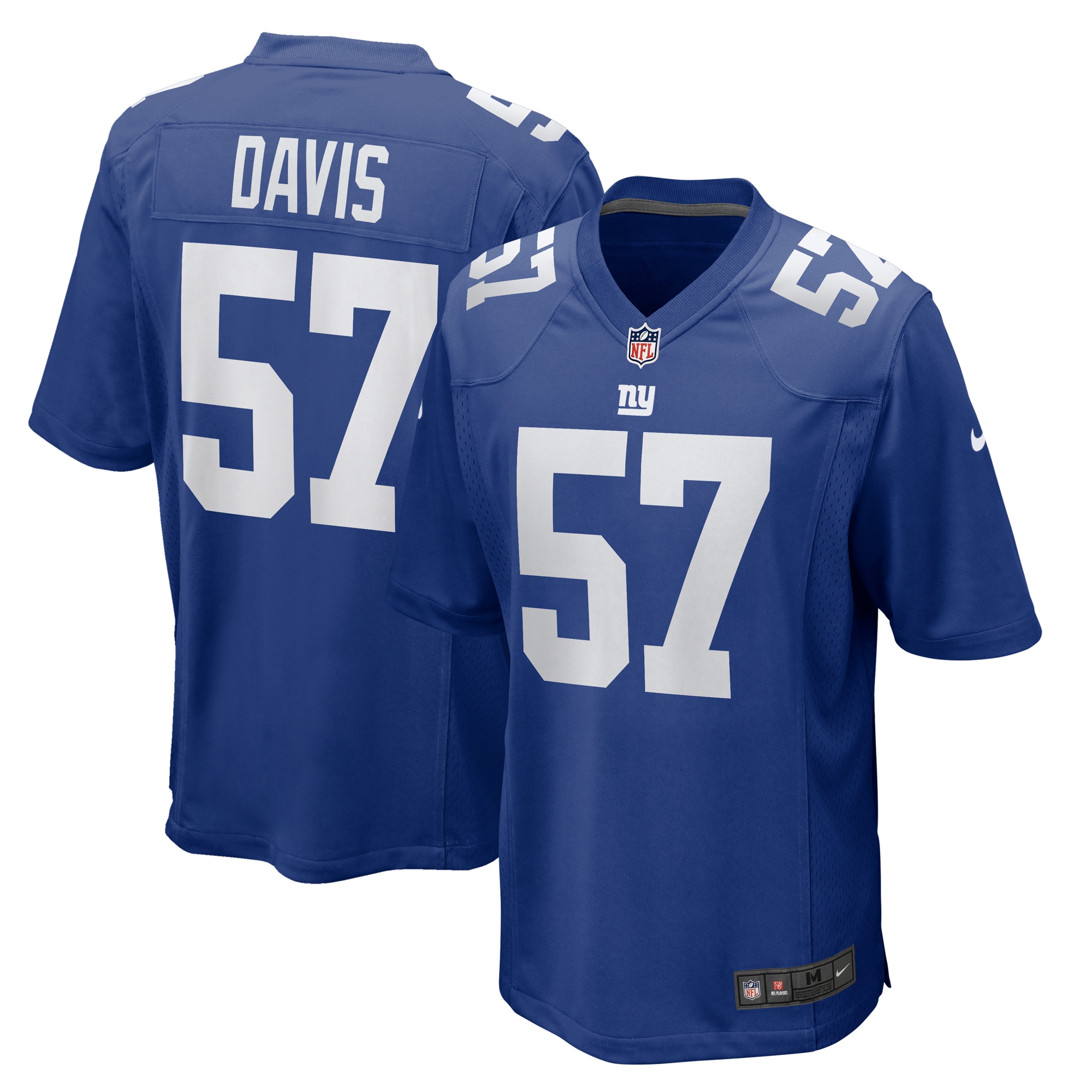 Men's New York Giants Jarrad Davis Royal Team Game Jersey Js7205