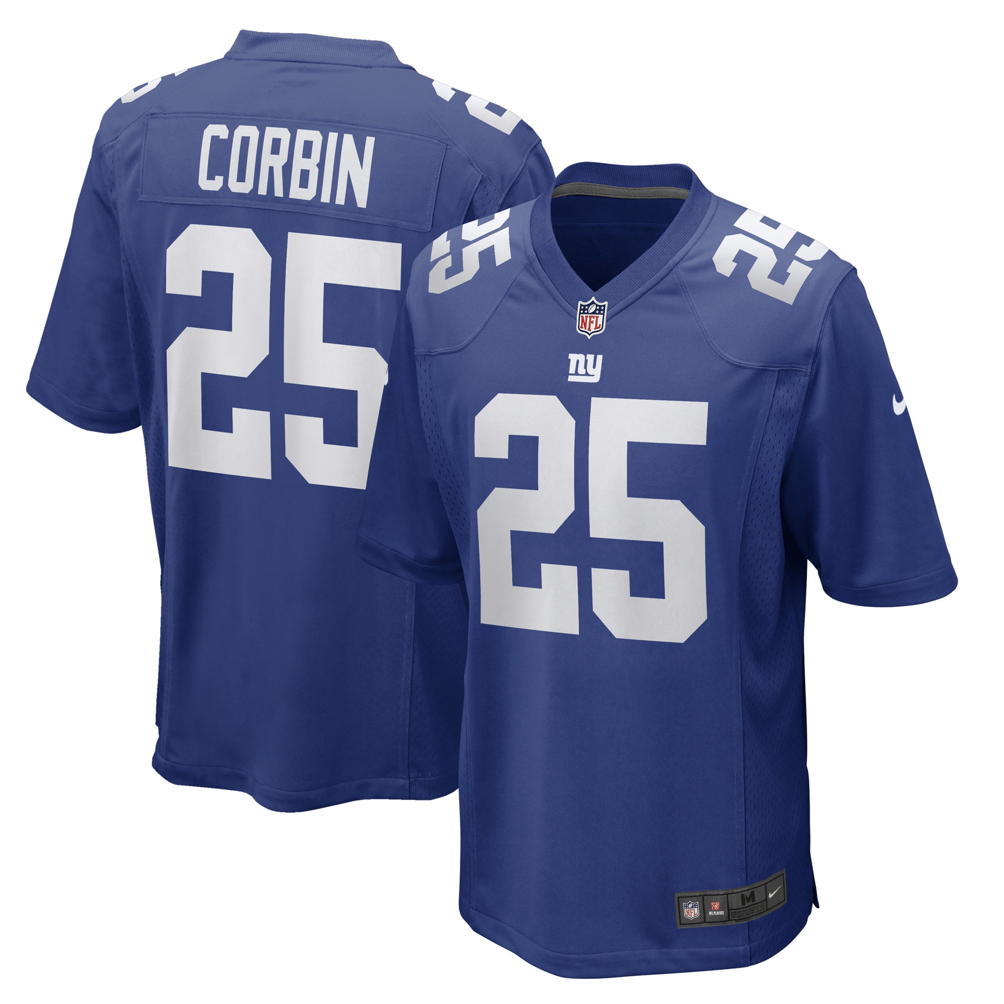 Men's New York Giants Jashaun Corbin Royal Game Player Jersey Js4631
