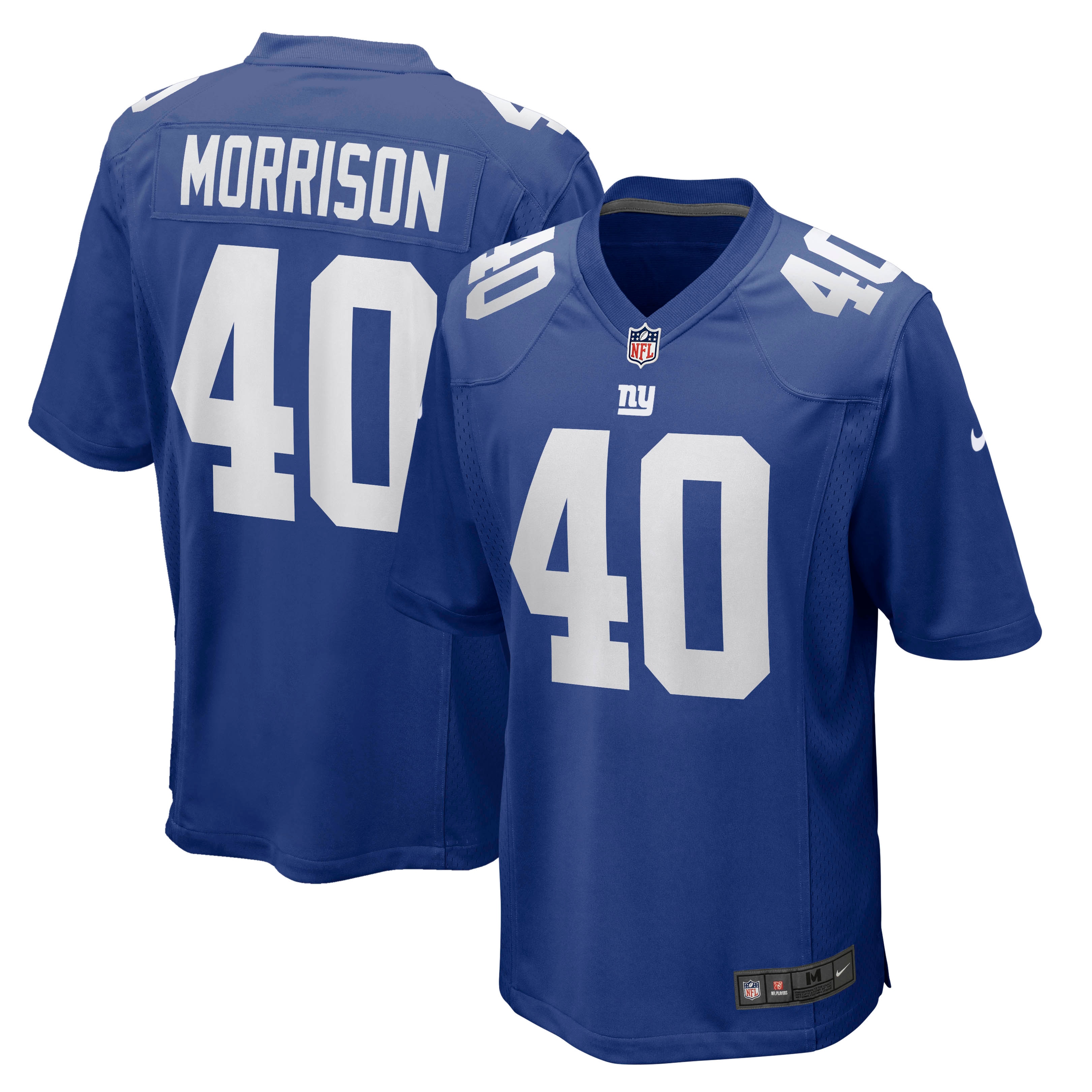 Men's New York Giants Joe Morrison Royal Retired Player Jersey Js7011