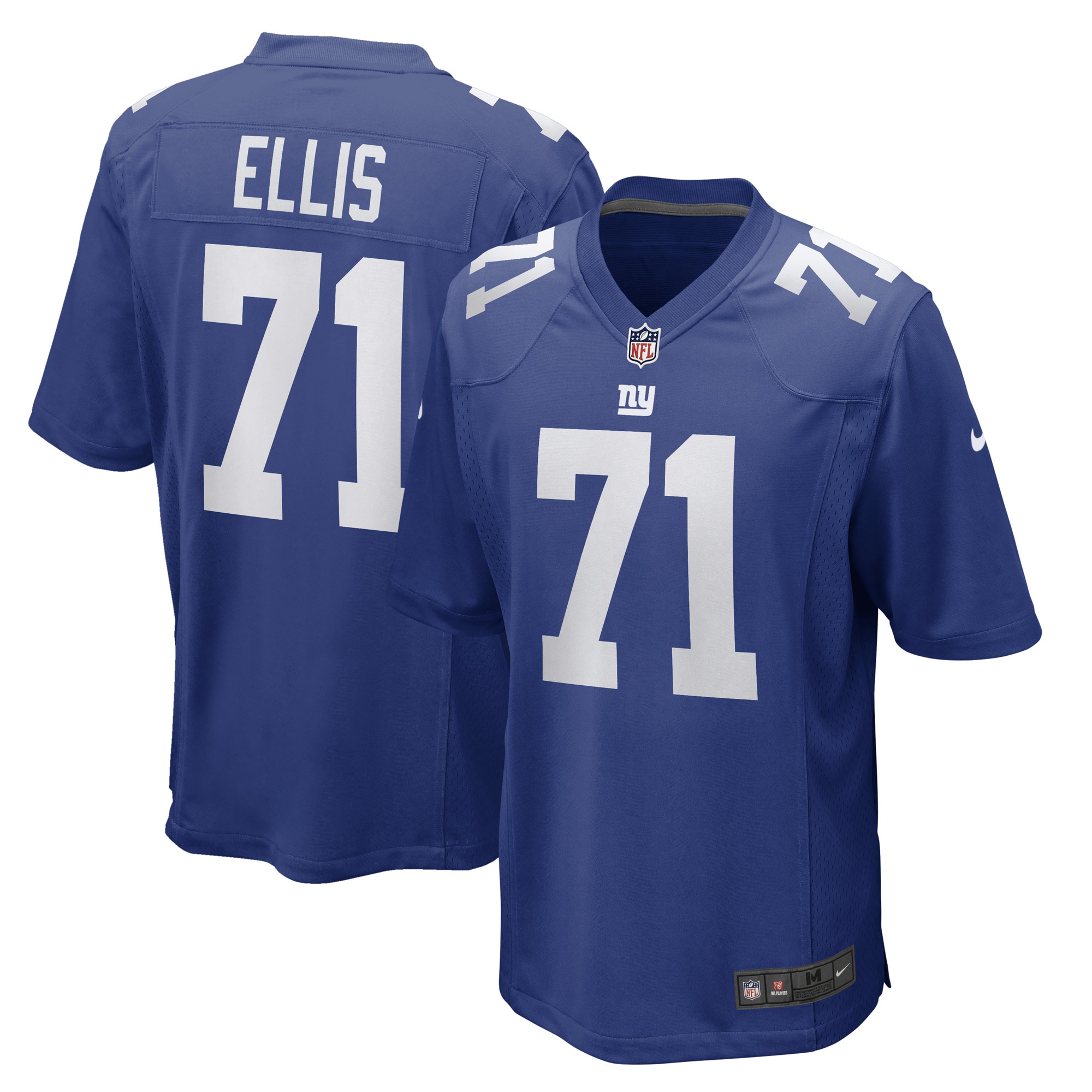 Men's New York Giants Justin Ellis Royal Game Player Jersey Js5709