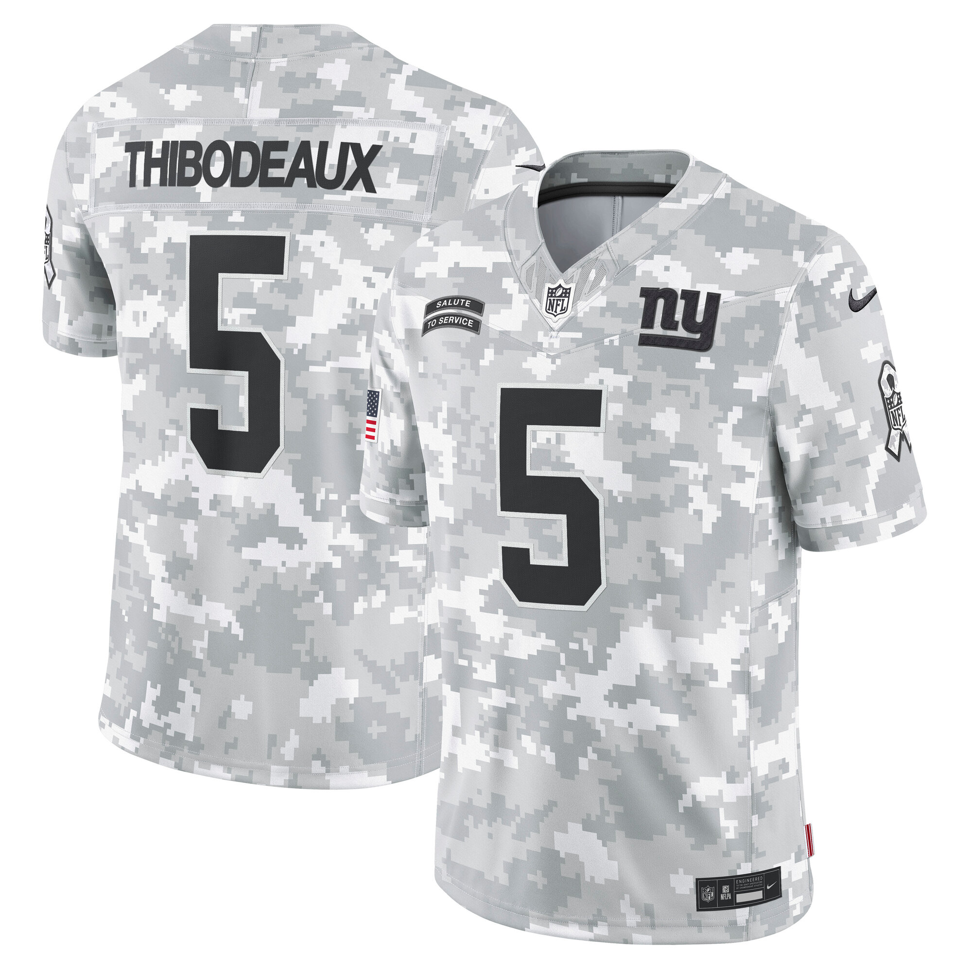 Men's New York Giants Kayvon Thibodeaux Arctic Camo 2024 Salute To Service Limited Jersey Js7942
