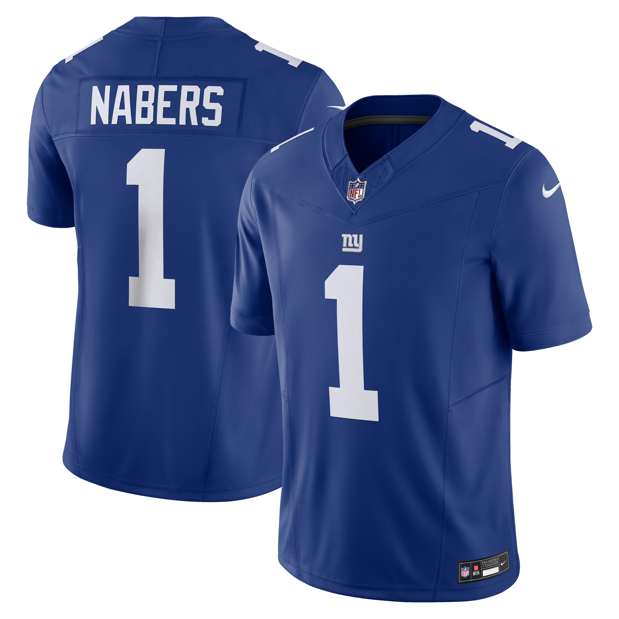 Men's New York Giants Malik Nabers Royal Vapor F.u.s.e. Limited Jersey Js7302