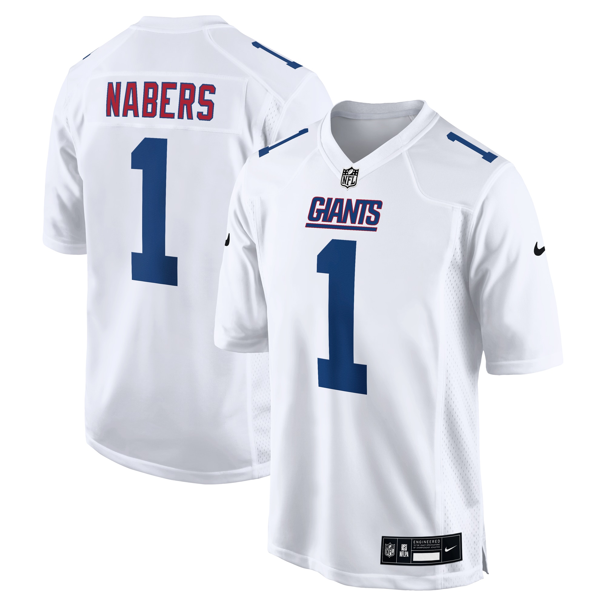 Men's New York Giants Malik Nabers Tundra White Fashion Jersey Js9289