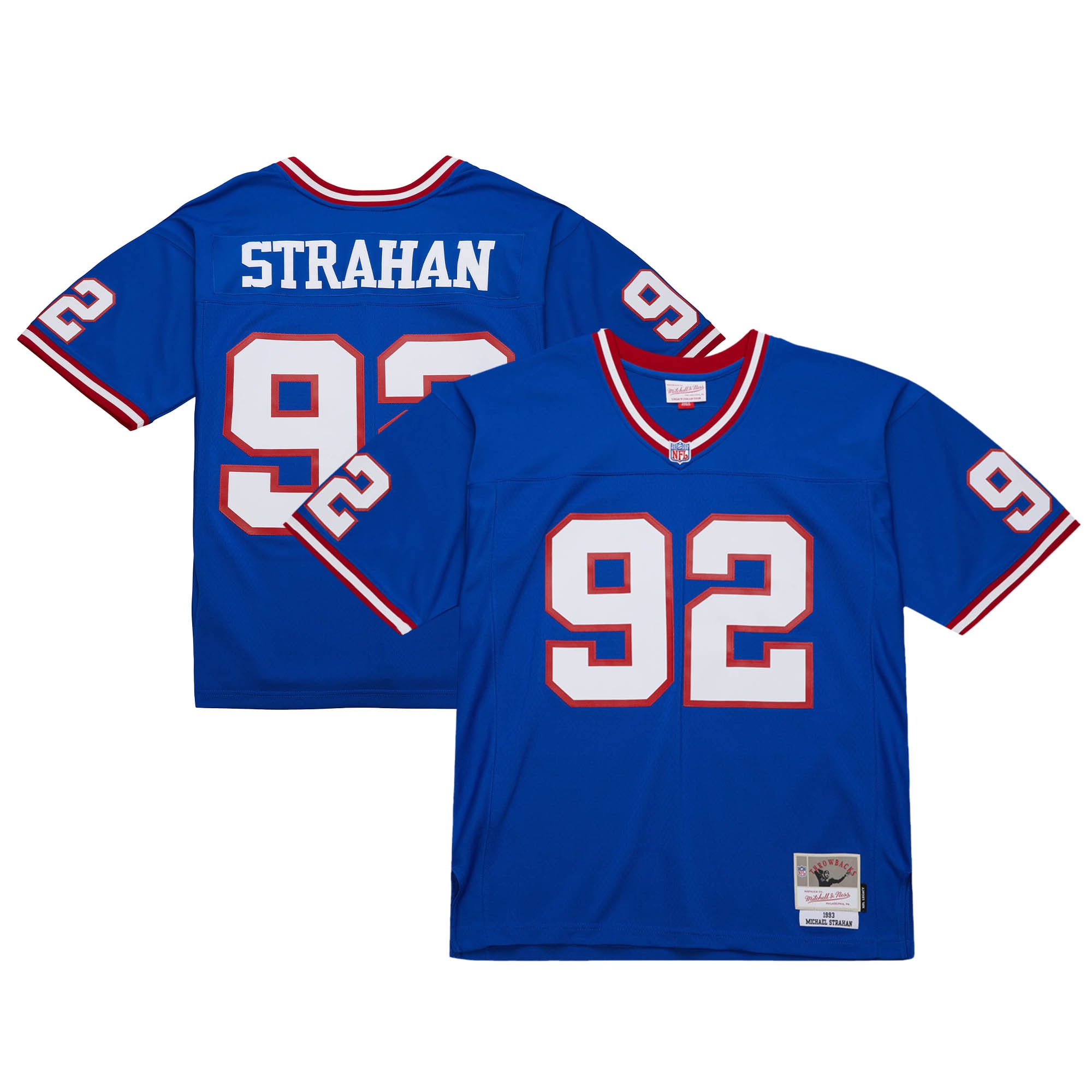 Men's New York Giants Michael Strahan Mitchell & Ness Royal 1993 Legacy Jersey Js3211