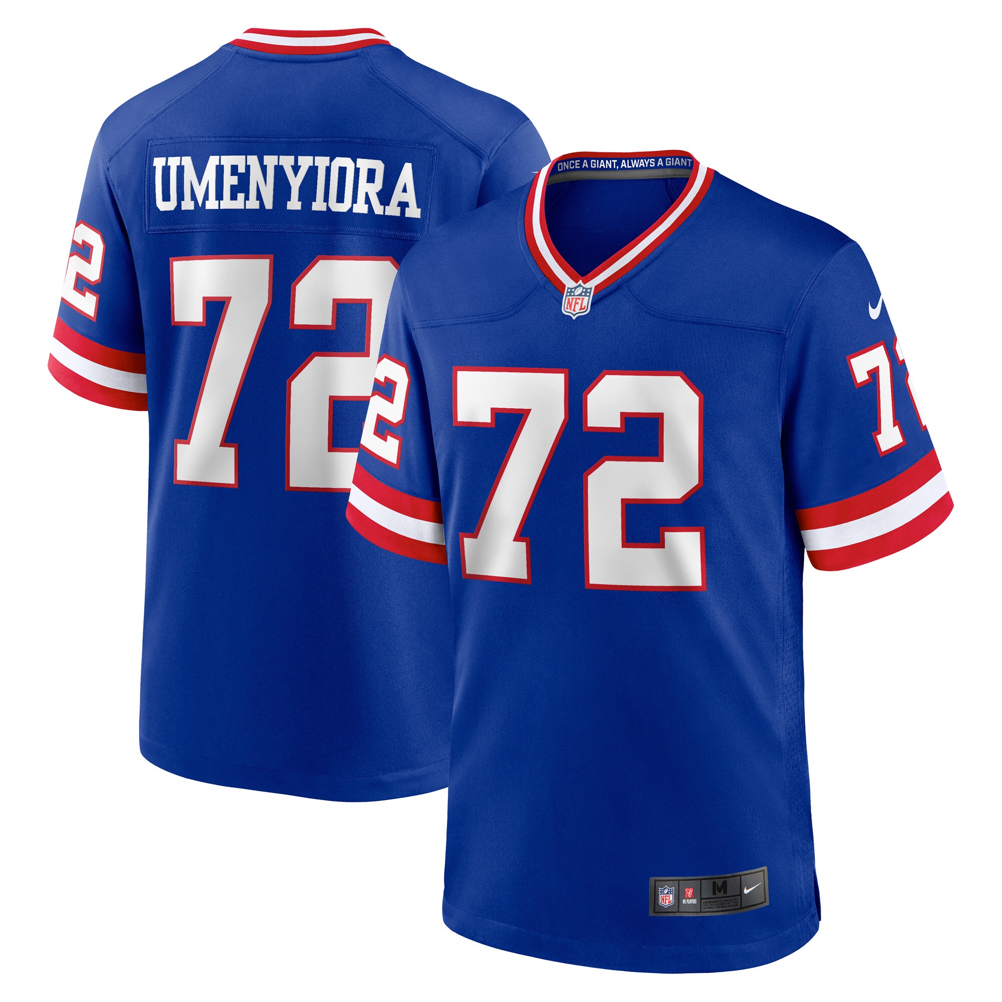 Men's New York Giants Osi Umenyiora Royal Classic Retired Player Game Jersey Js6908