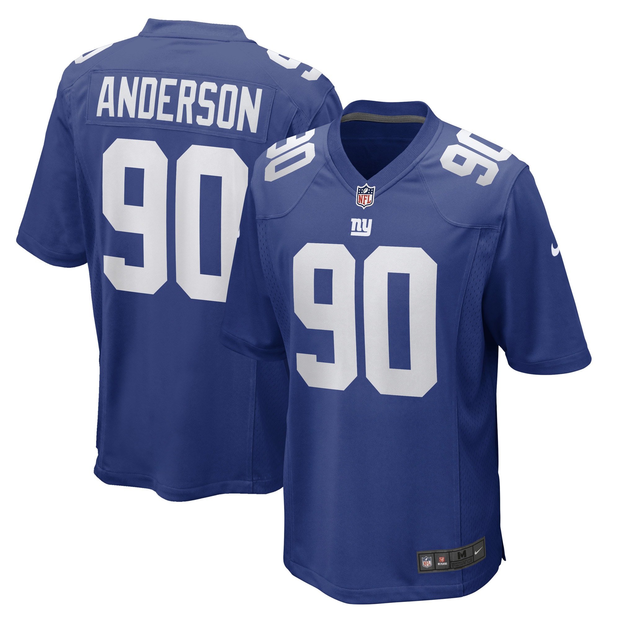 Men's New York Giants Ryder Anderson Royal Game Player Jersey Js2647