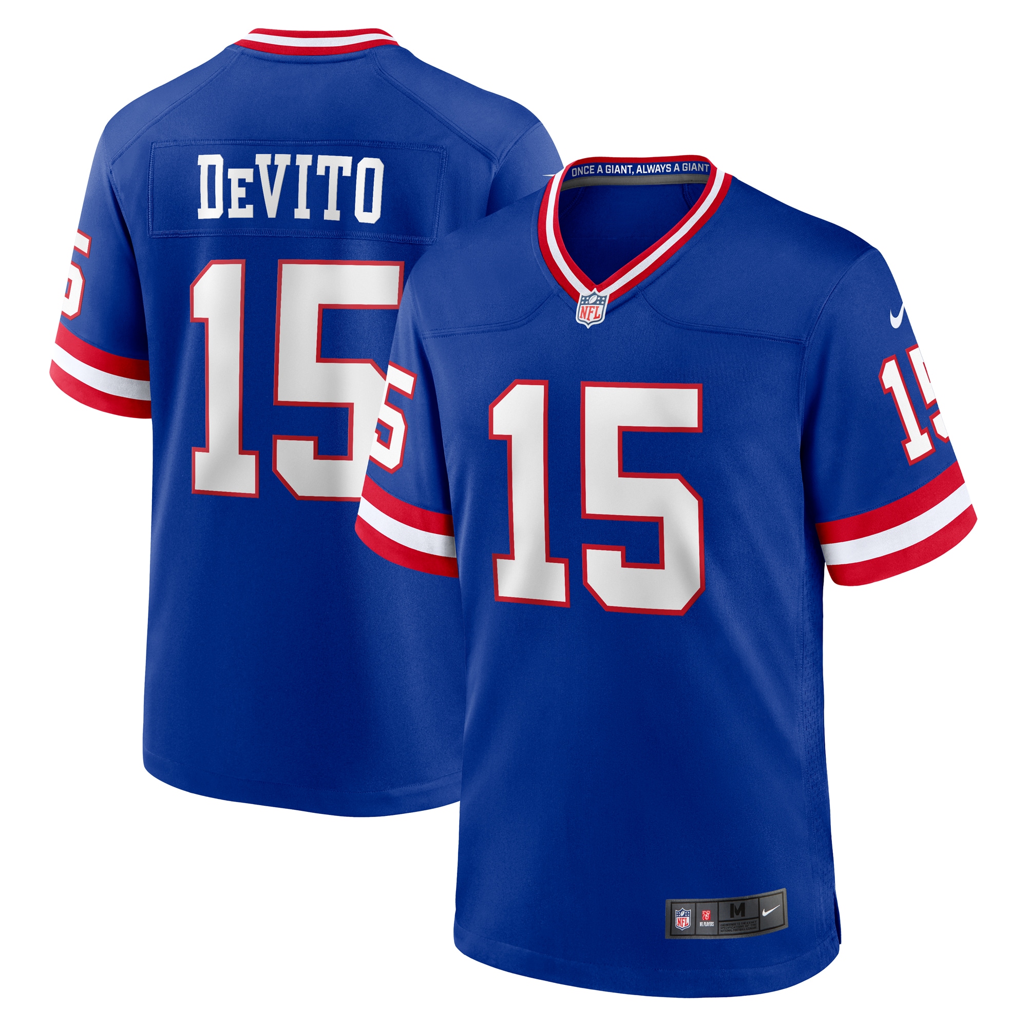 Men's New York Giants Tommy Devito Royal Alternate Player Game Jersey Js5506
