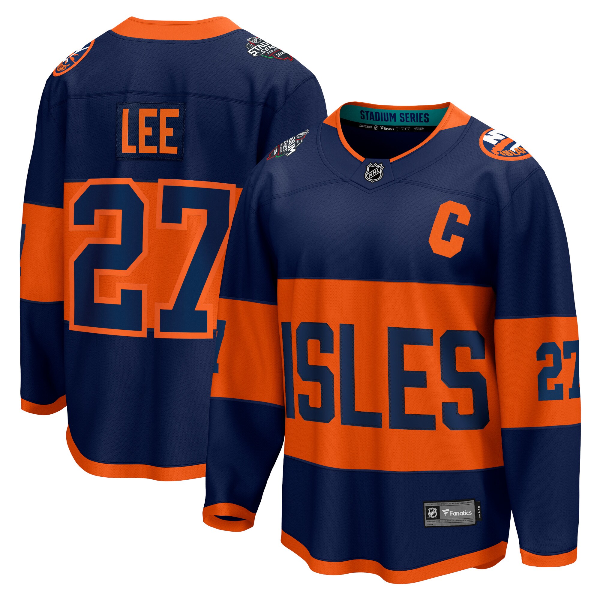 Men's New York Islanders Anders Lee Navy 2024 Nhl Stadium Series Breakaway Player Jersey