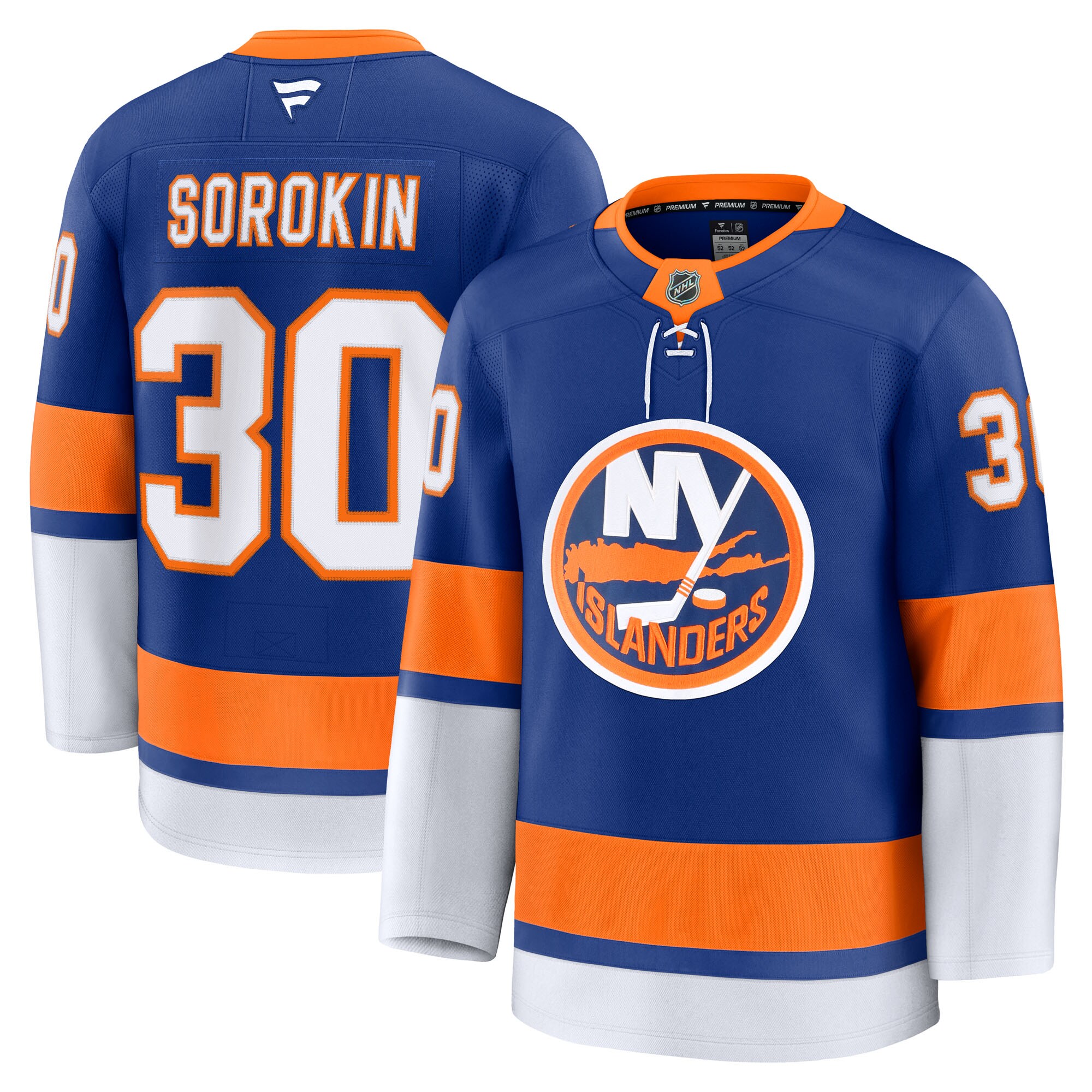 Men's New York Islanders Ilya Sorokin Royal Home Premium Jersey