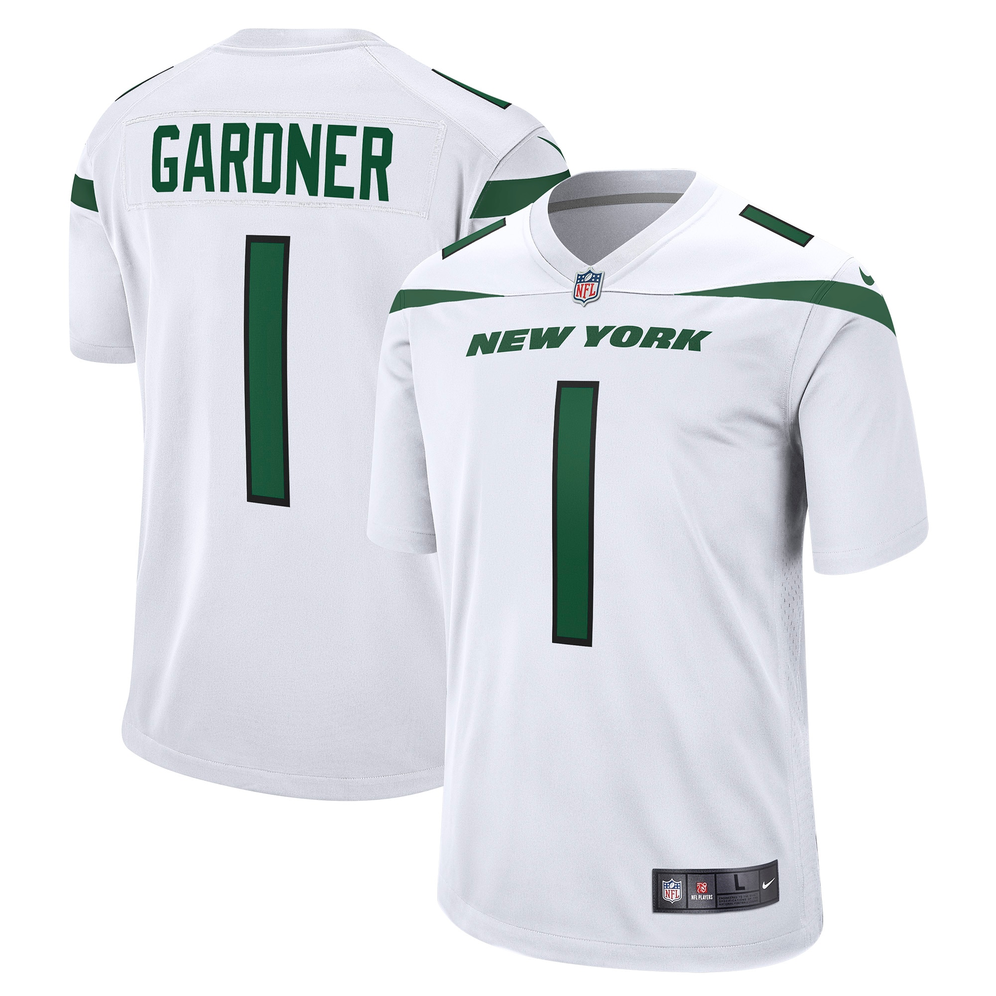 Men's New York Jets Ahmad Sauce Gardner White Player Game Jersey Js2183