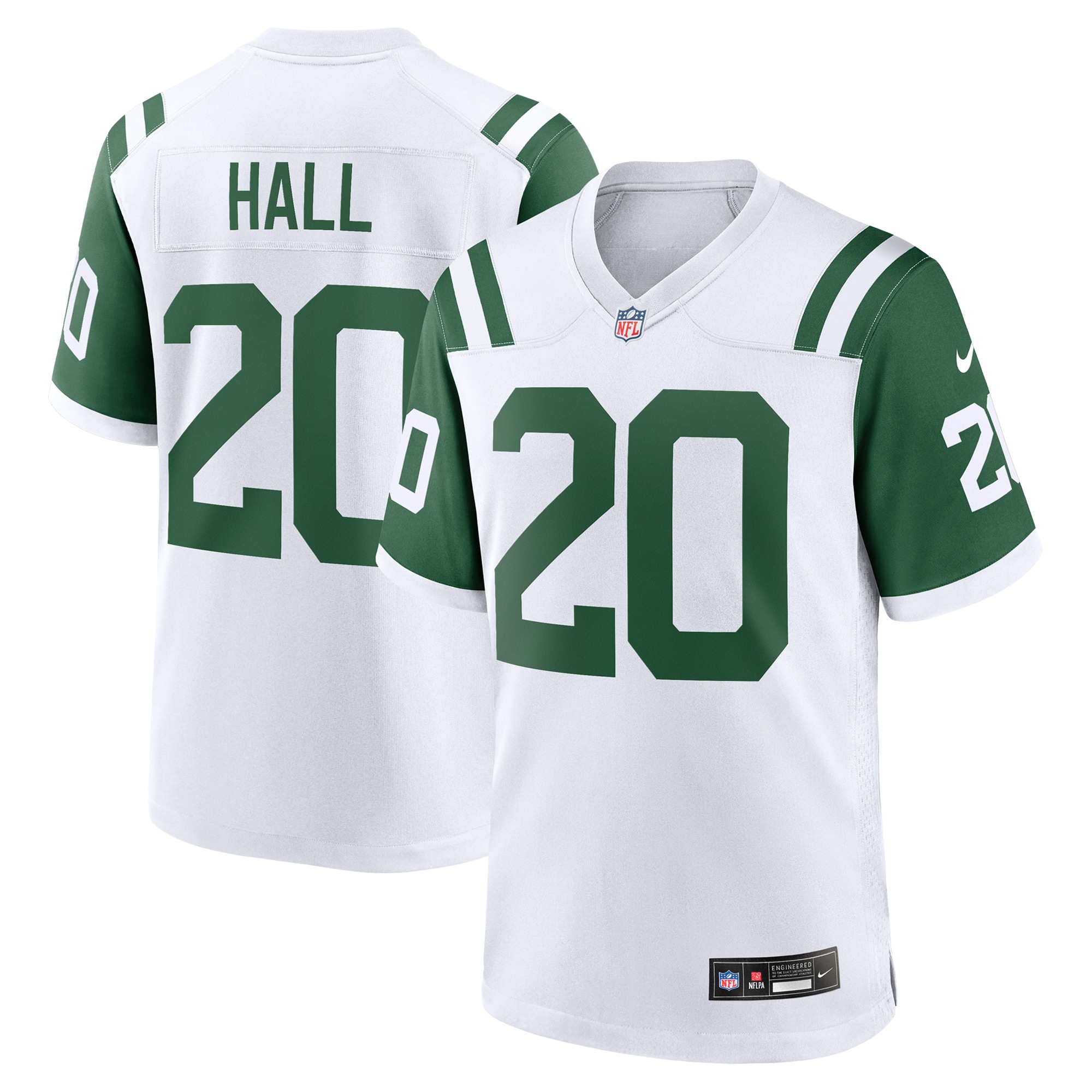 Men's New York Jets Breece Hall White Classic Alternate Game Jersey Js3369