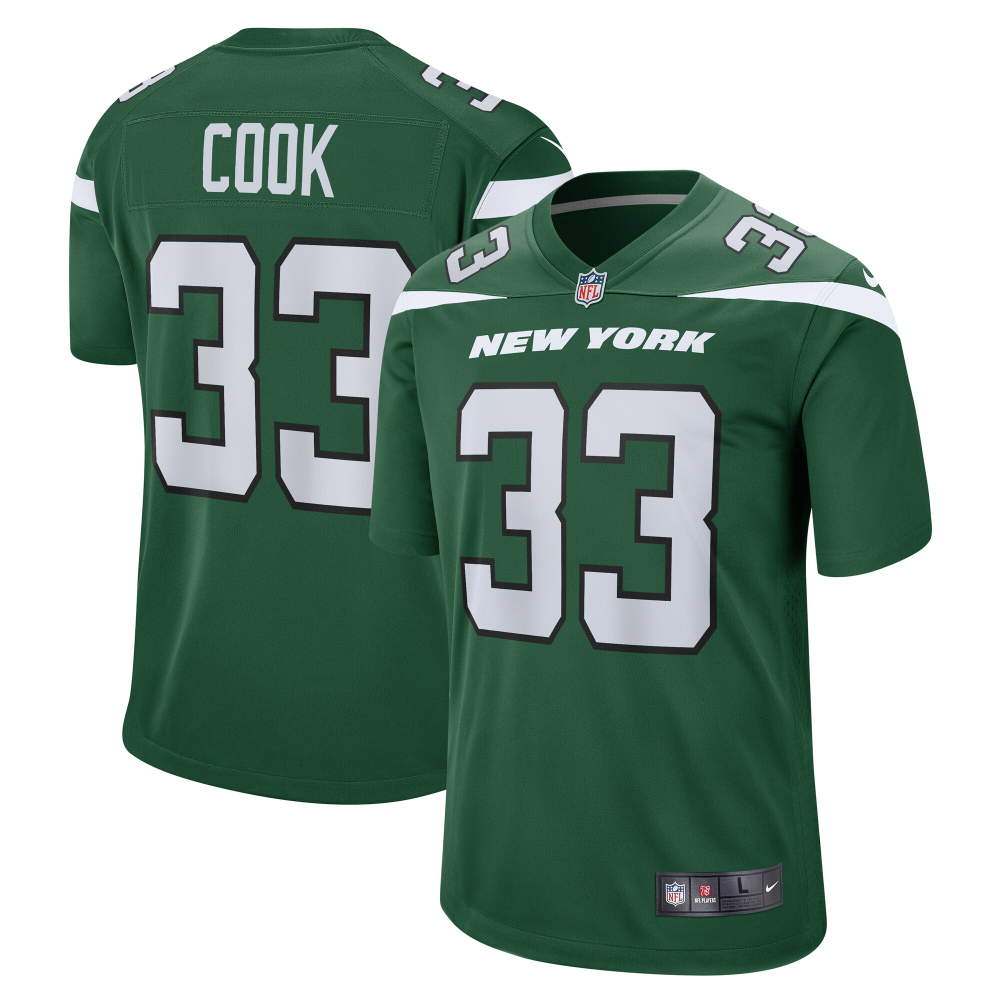 Men's New York Jets Dalvin Cook Gotham Green Game Player Jersey Js4309