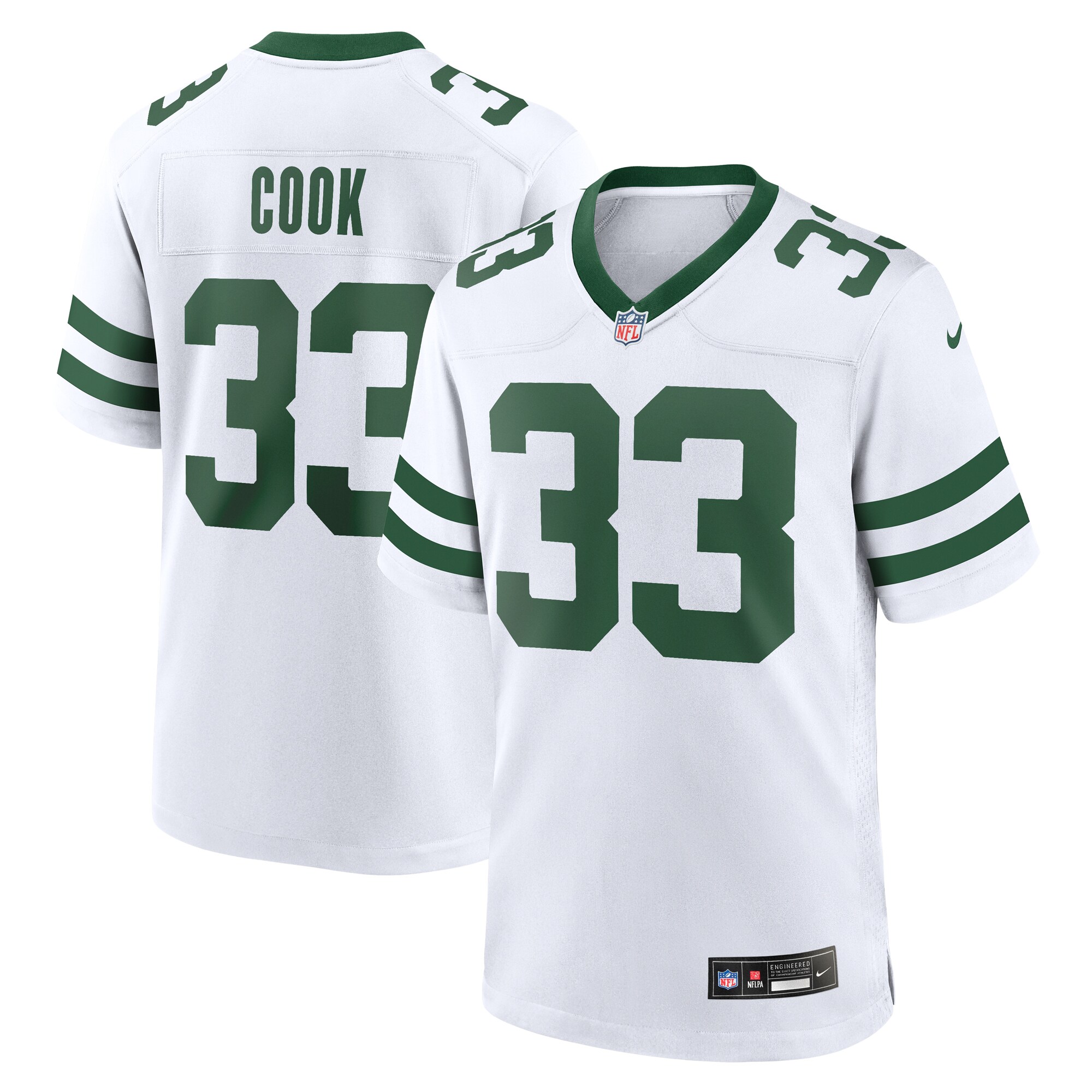 Men's New York Jets Dalvin Cook White Legacy Player Jersey Js6505