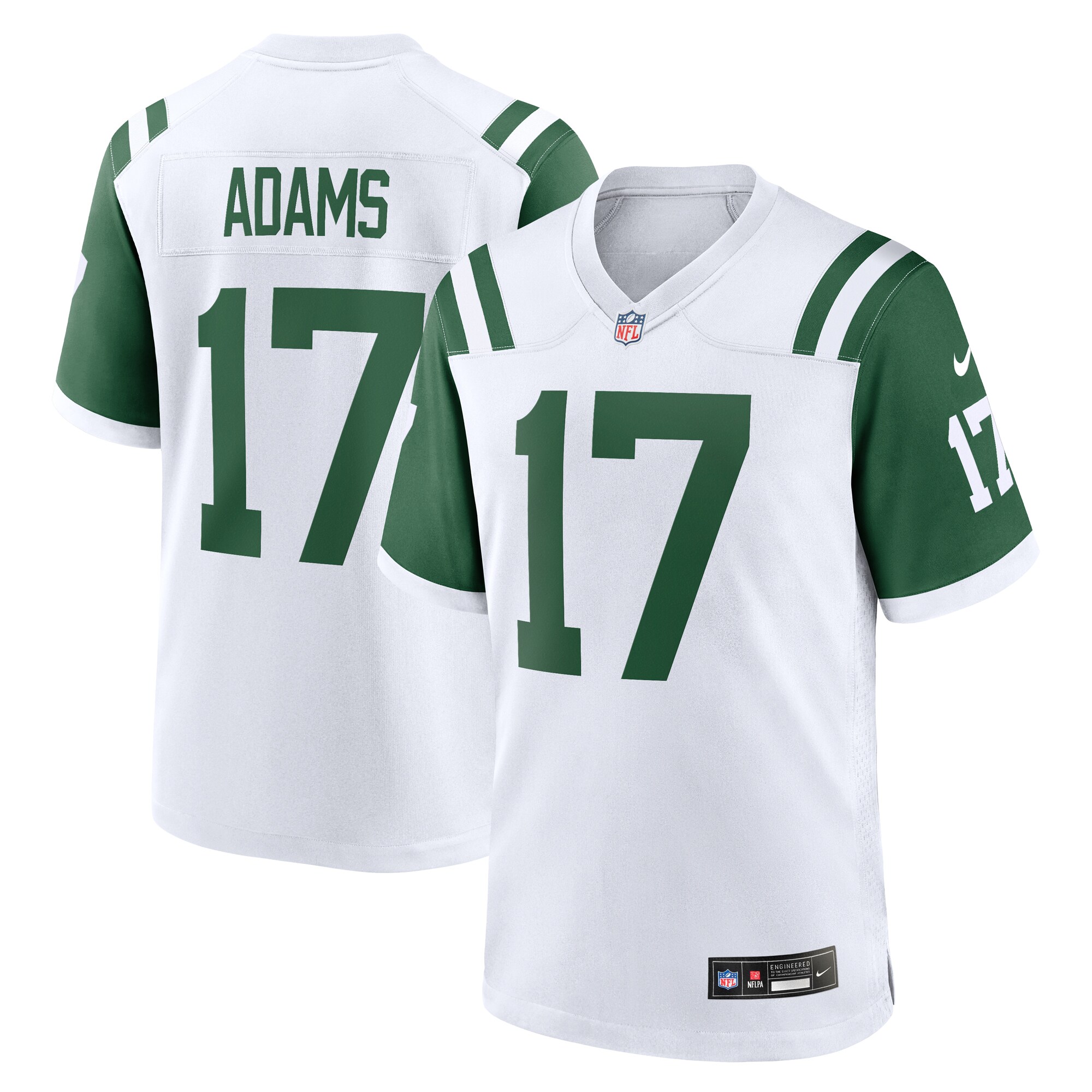Men's New York Jets Davante Adams White Classic Alternate Game Jersey Js9002