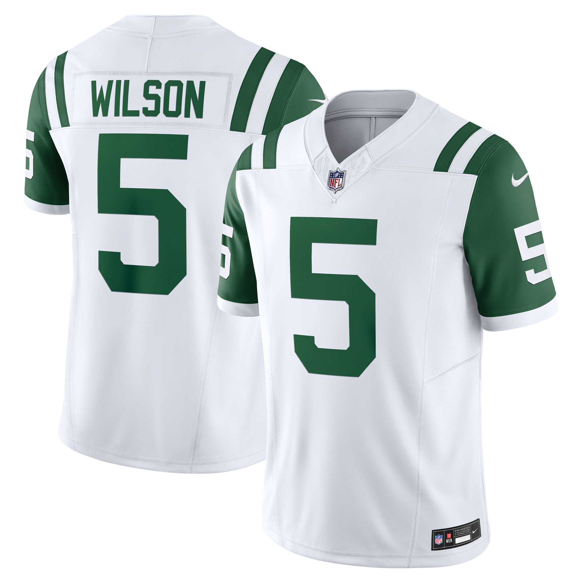Men's New York Jets Garrett Wilson White Classic Alternate Vapor F.u.s.e. Limited Jersey Js9301