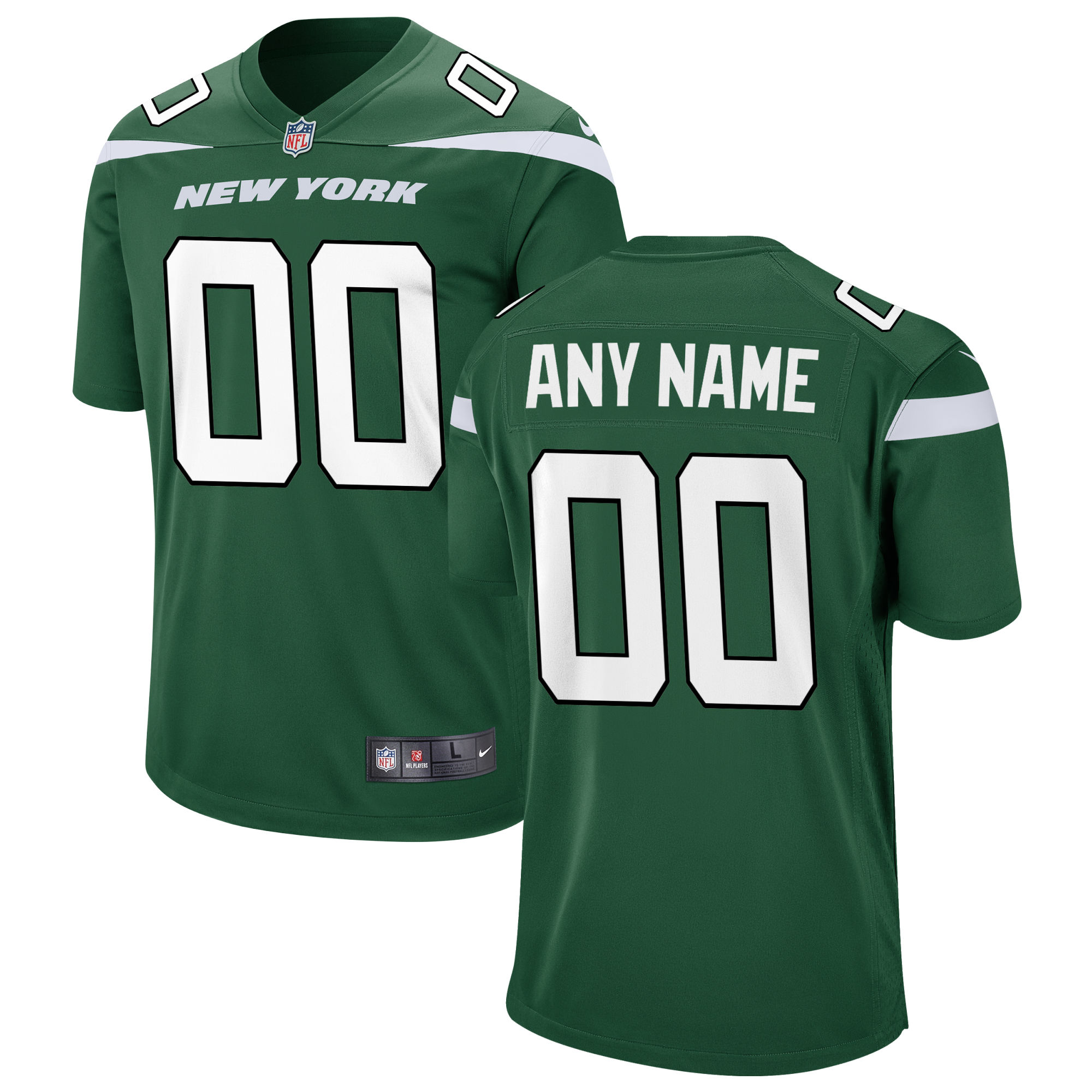 Men's New York Jets Gotham Green Game Custom Jersey Js4725