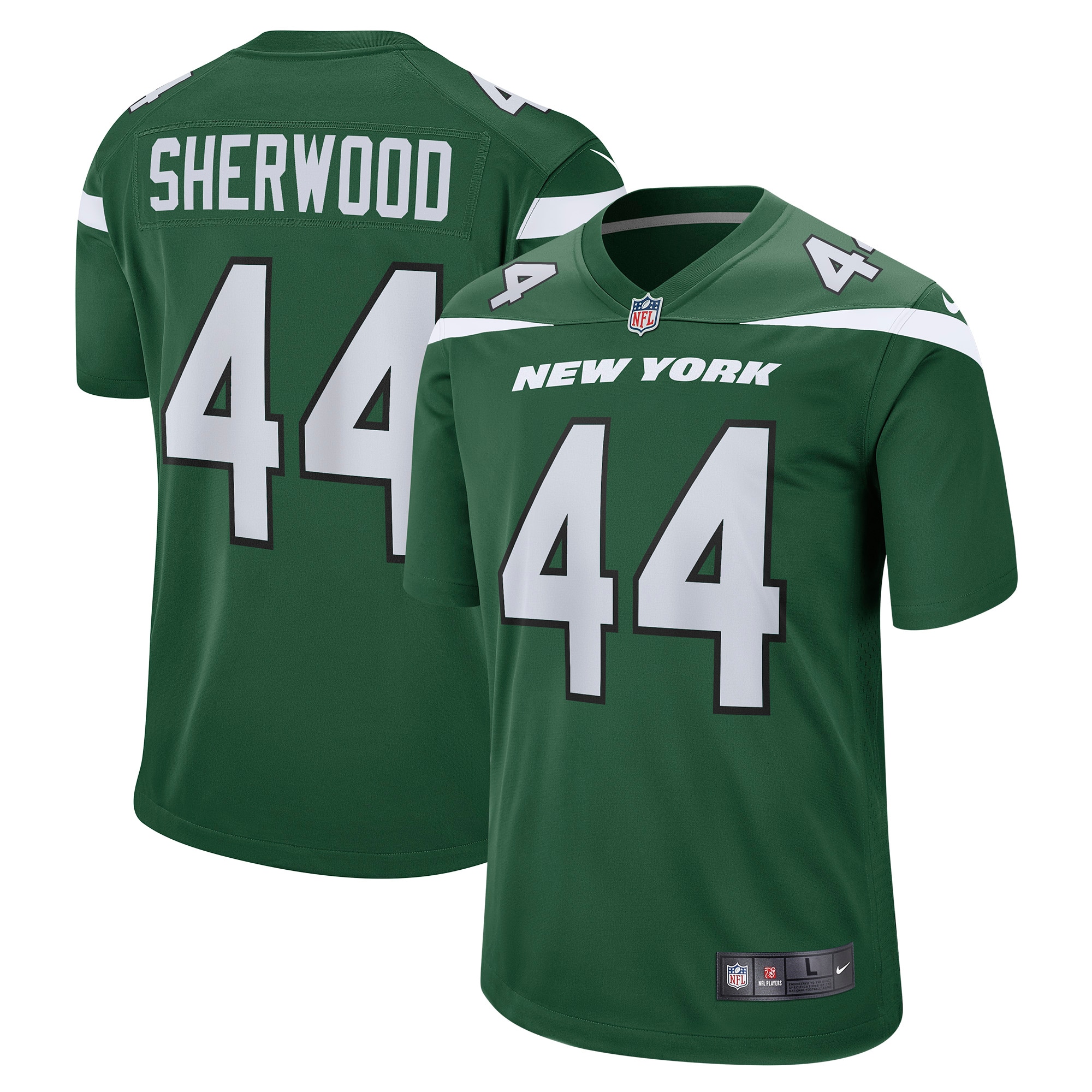 Men's New York Jets Jamien Sherwood Gotham Green Game Jersey Js6538