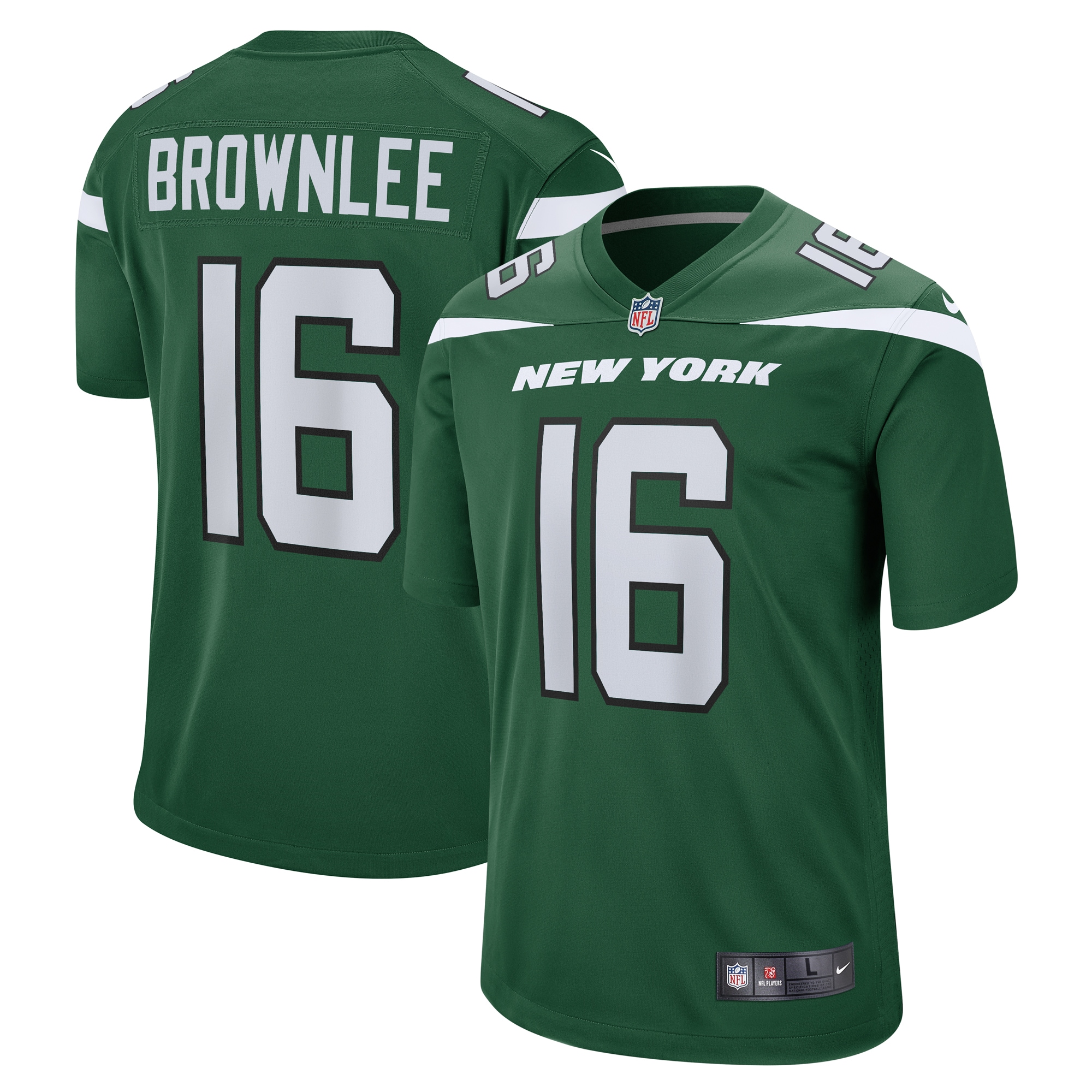 Men's New York Jets Jason Brownlee Gotham Green Game Jersey Js5013