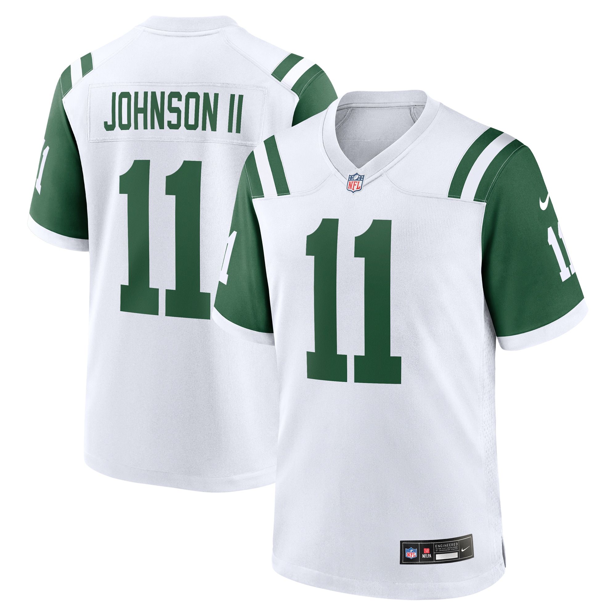 Men's New York Jets Jermaine Johnson Ii White Classic Alternate Game Jersey Js1238