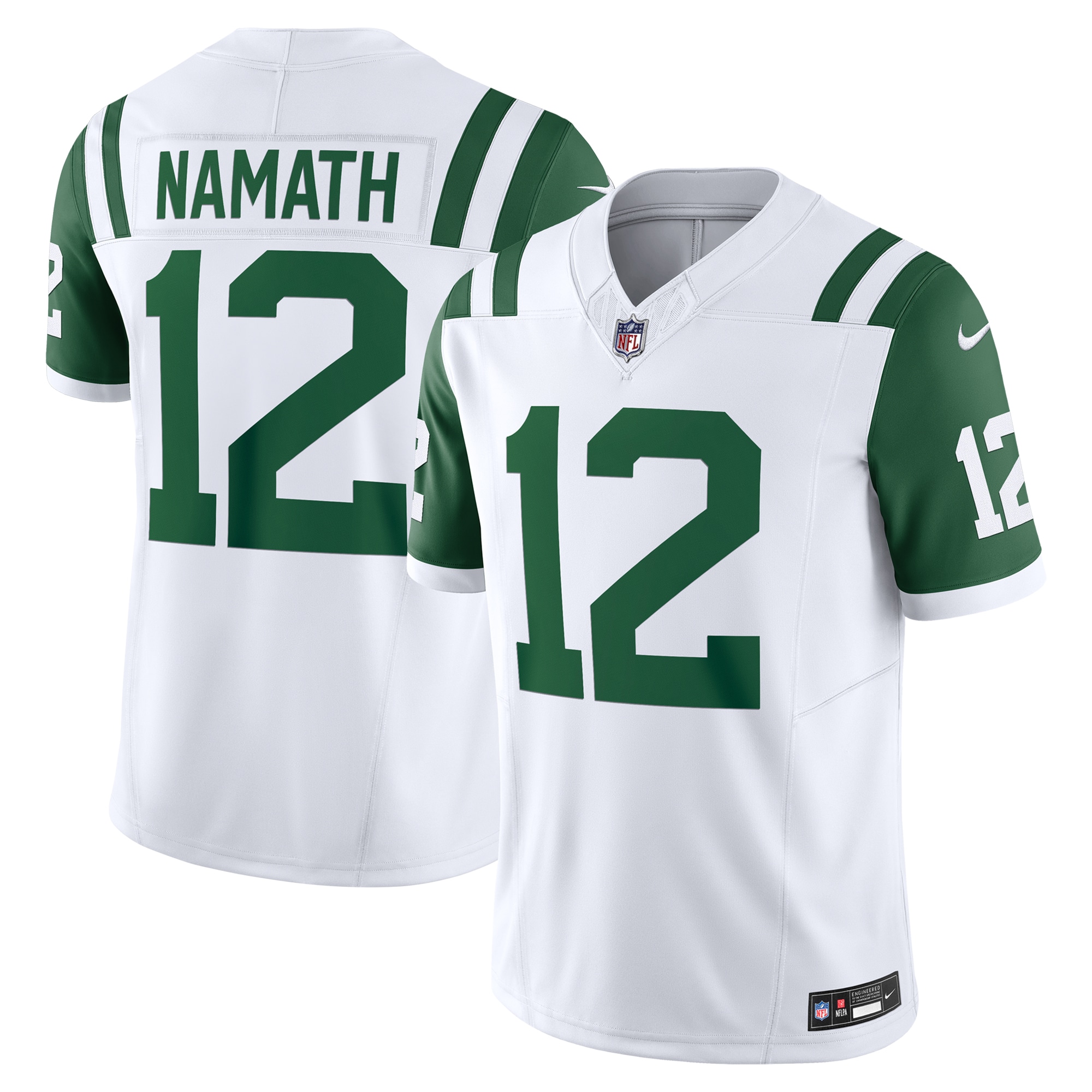 Men's New York Jets Joe Namath White Classic Alternate Vapor F.u.s.e. Retired Player Limited Jersey Js5097