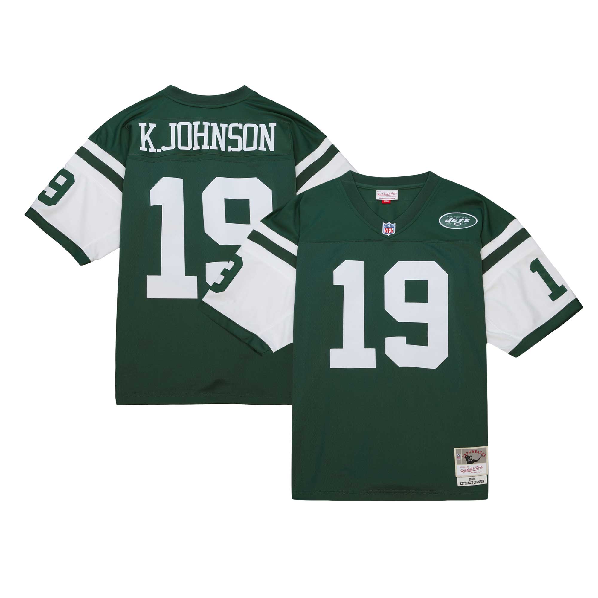 Men's New York Jets Keyshawn Johnson Mitchell & Ness Green Legacy Jersey Js8213