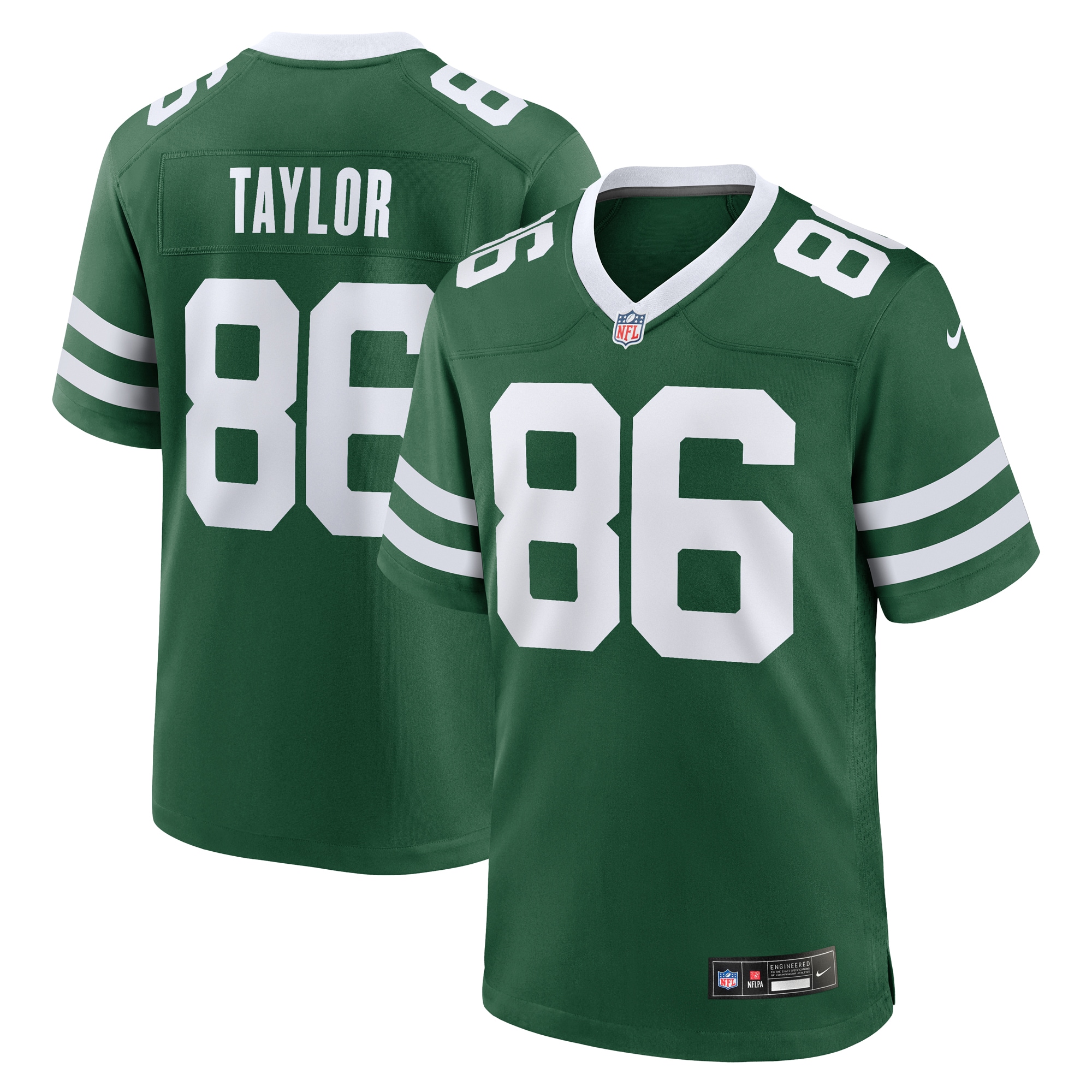 Men's New York Jets Malik Taylor Legacy Green Team Game Jersey Js5003
