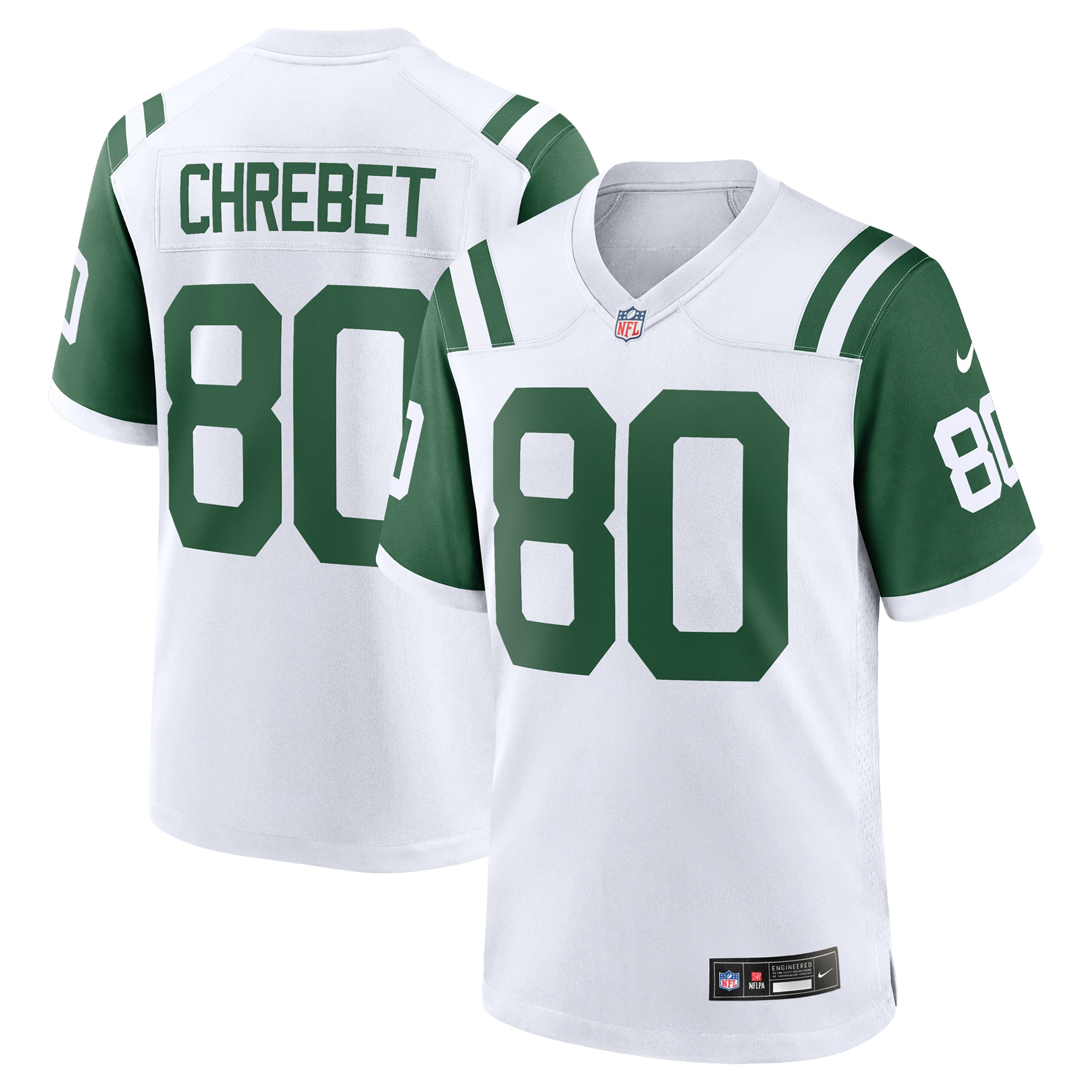 Men's New York Jets Wayne Chrebet White Classic Alternate Retired Player Game Jersey Js2552