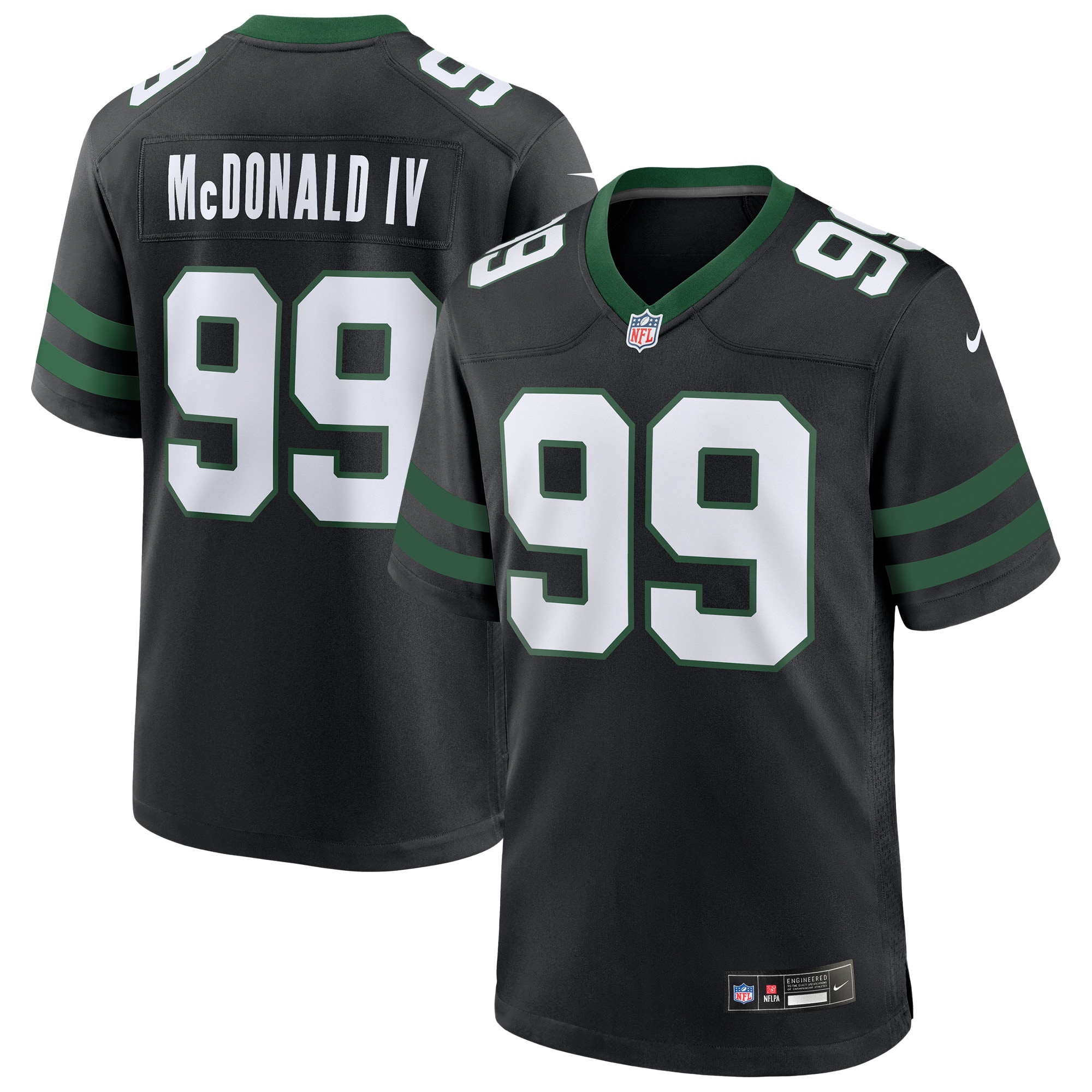 Men's New York Jets Will Mcdonald Iv Legacy Black Alternate Game Jersey Js2134