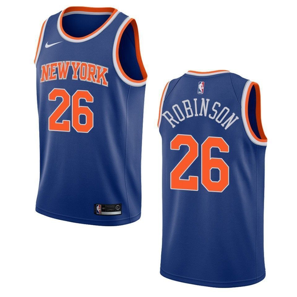 Men's New York Knicks 26 Mitchell Robinson Icon Swingman Jersey - Blue
