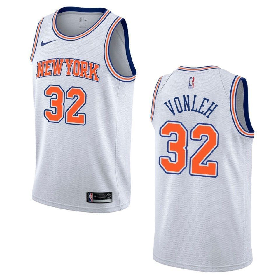 Men's New York Knicks 32 Noah Vonleh Statement Swingman Jersey - White
