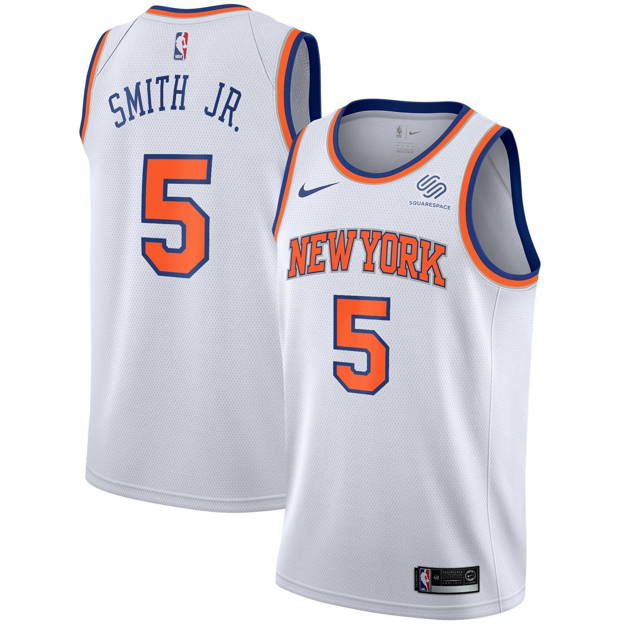 Men's New York Knicks 5 Dennis Smith Jr. Association Swingman Jersey - White