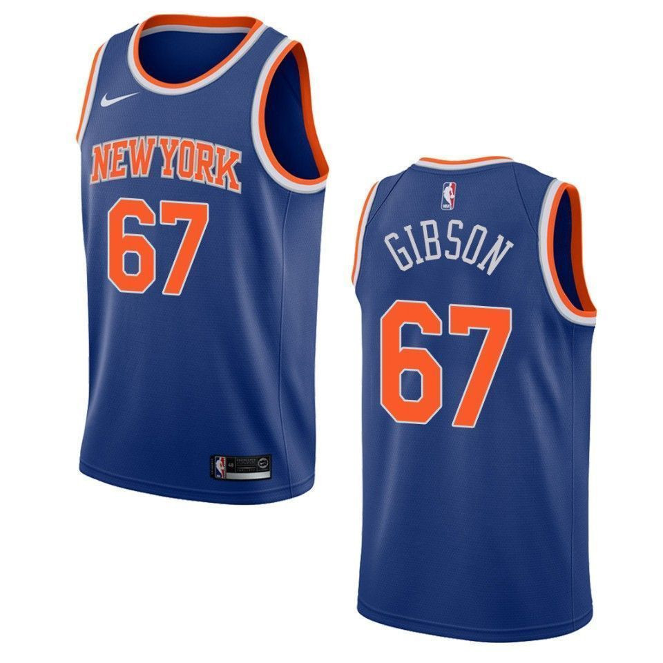 Men's New York Knicks 67 Taj Gibson Icon Swingman Jersey - Royal