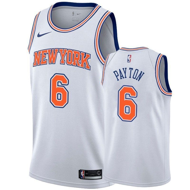 Men's New York Knicks Elfrid Payton 6 Statet Jersey