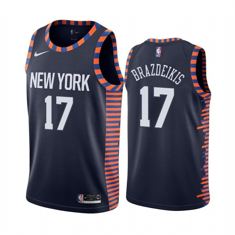Men's New York Knicks Ignas Brazdeikis 17 City Men's Jersey