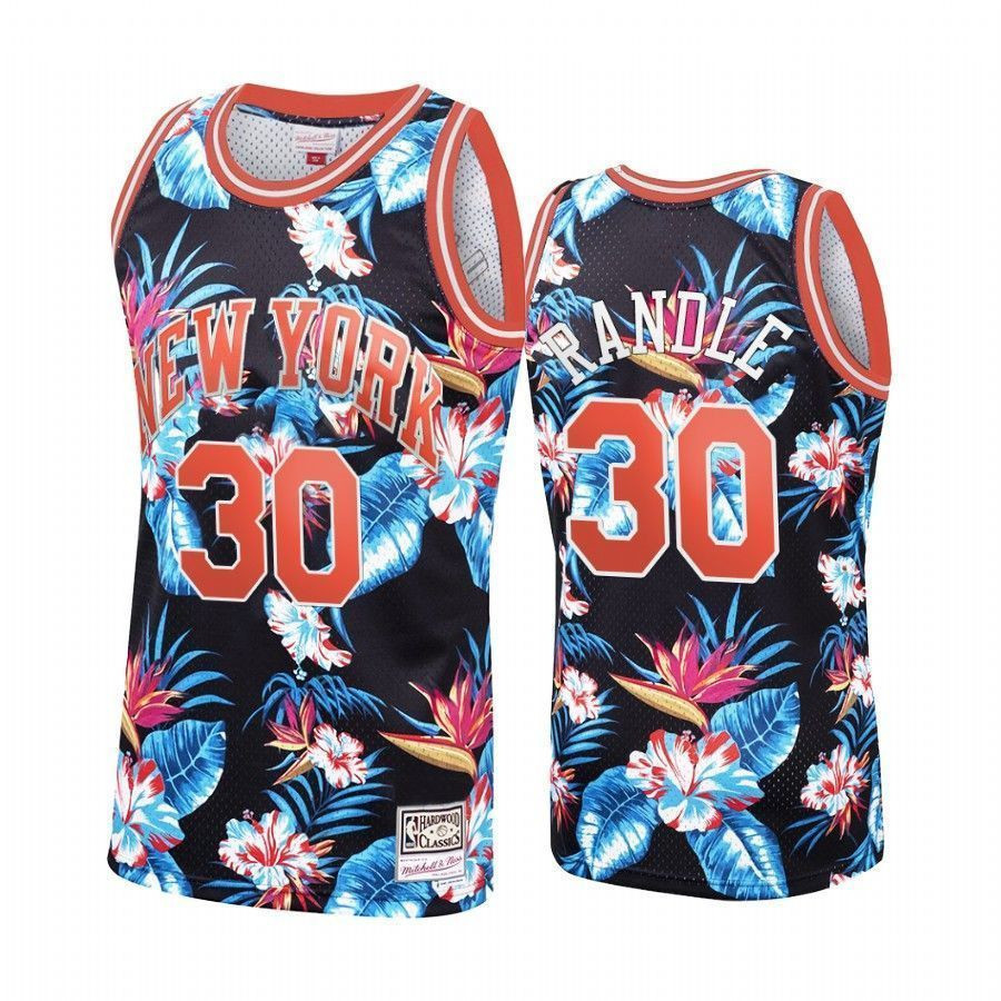Men's New York Knicks Julius Randle 30 Floral Fashion Jersey