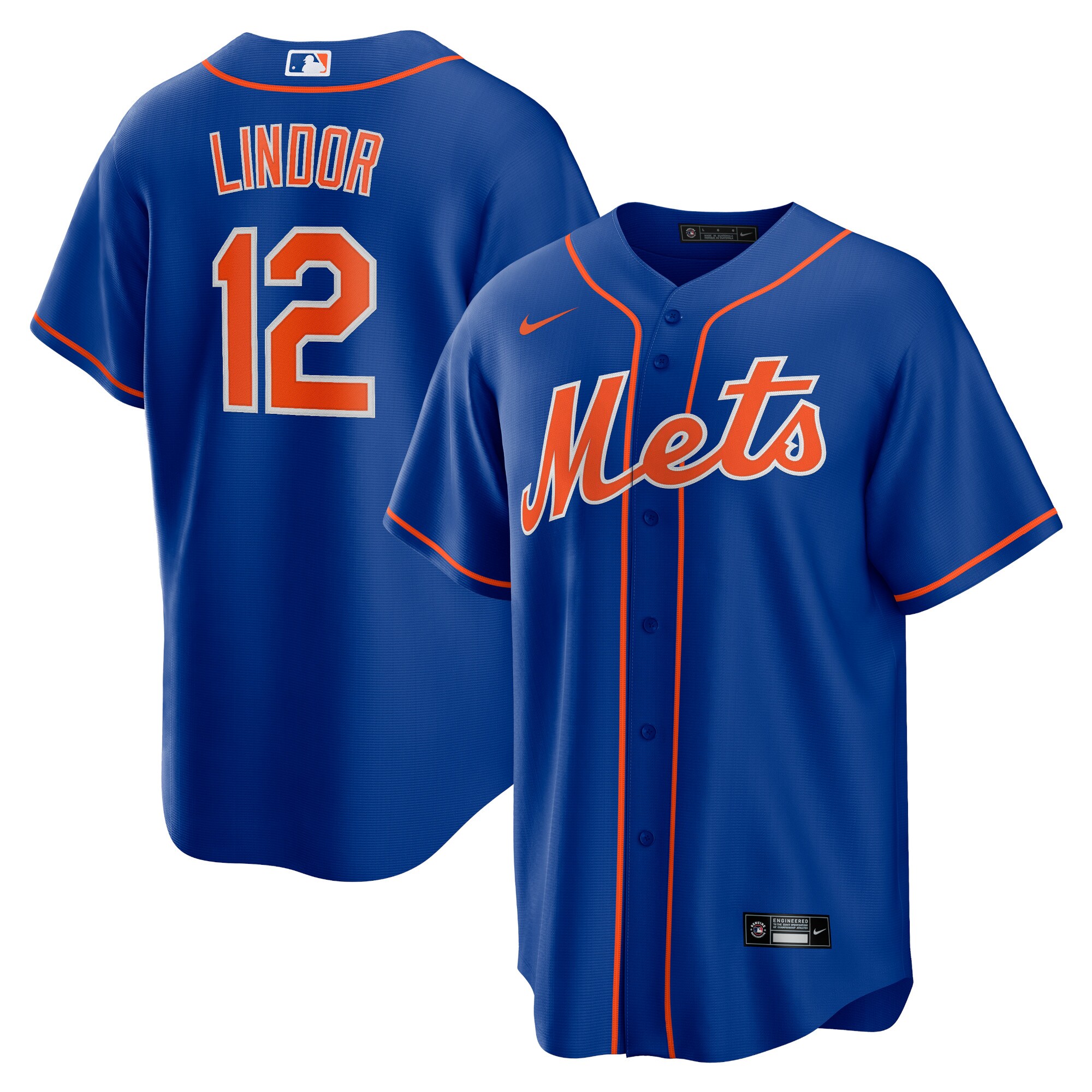 Men's New York Mets Francisco Lindor Royal Big & Tall Alternate Player Jersey
