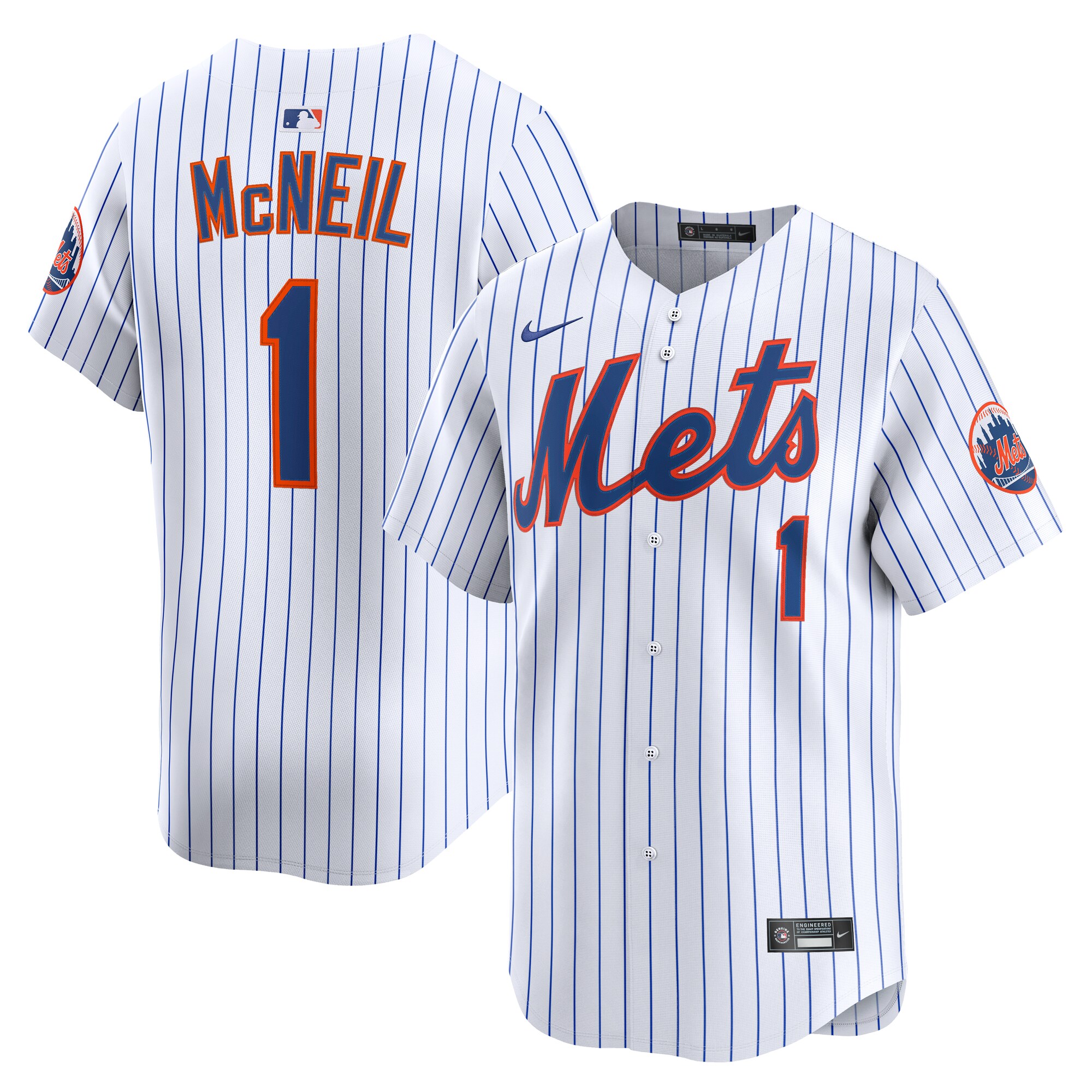 Men's New York Mets Jeff Mcneil White Alternate Limited Player Jersey
