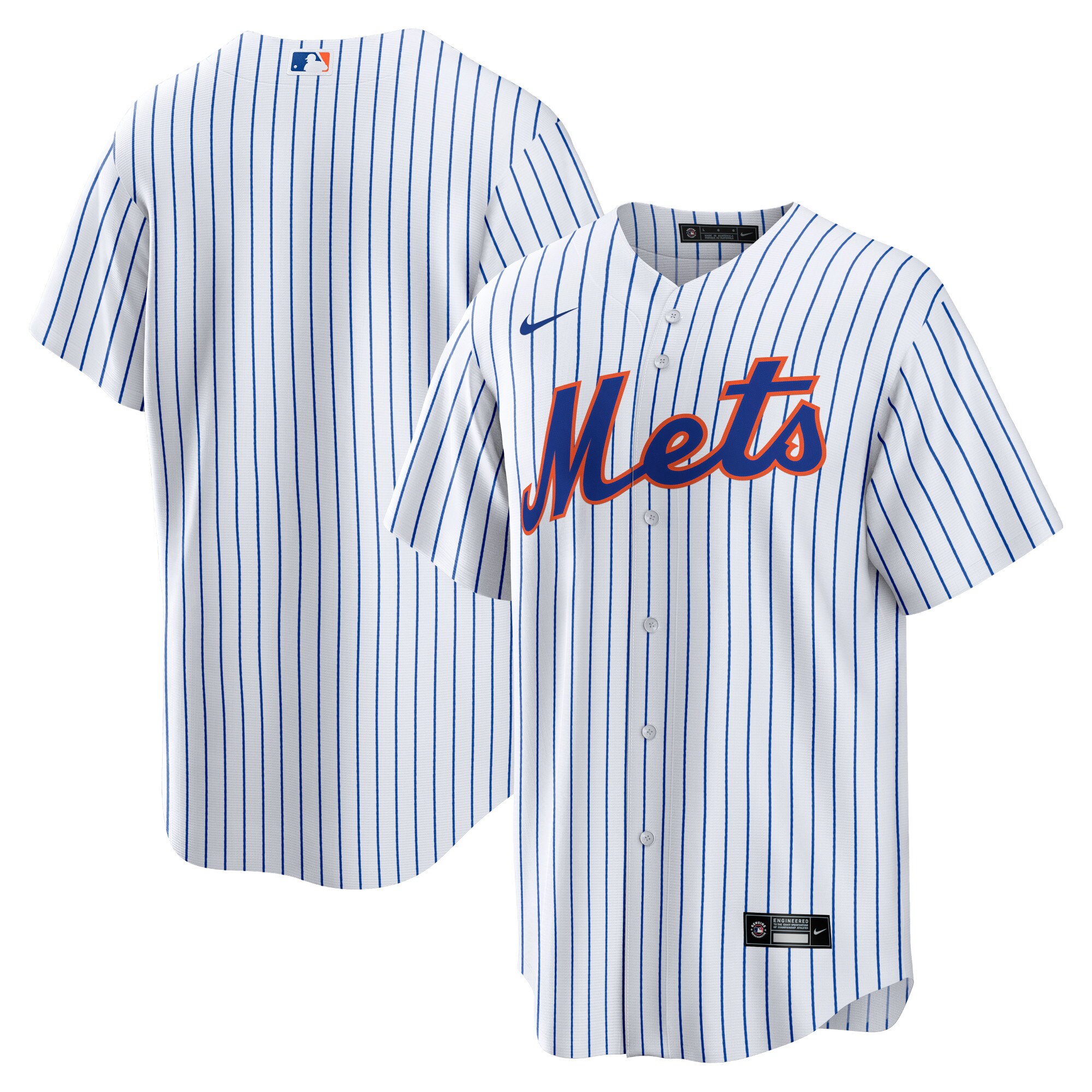 Men's New York Mets White Home Blank Jersey