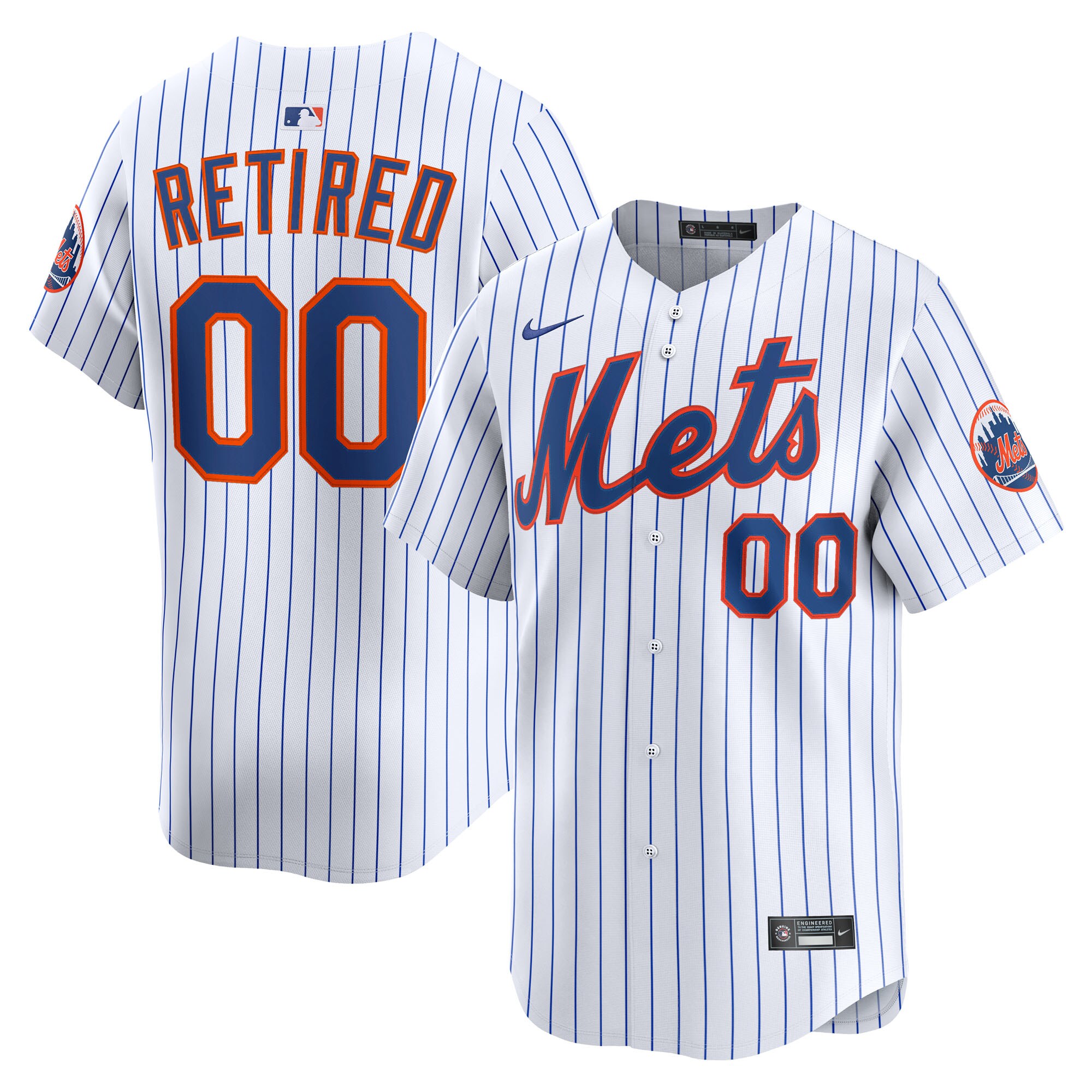 Men's New York Mets White Home Limited Pick-a-player Retired Roster Jersey