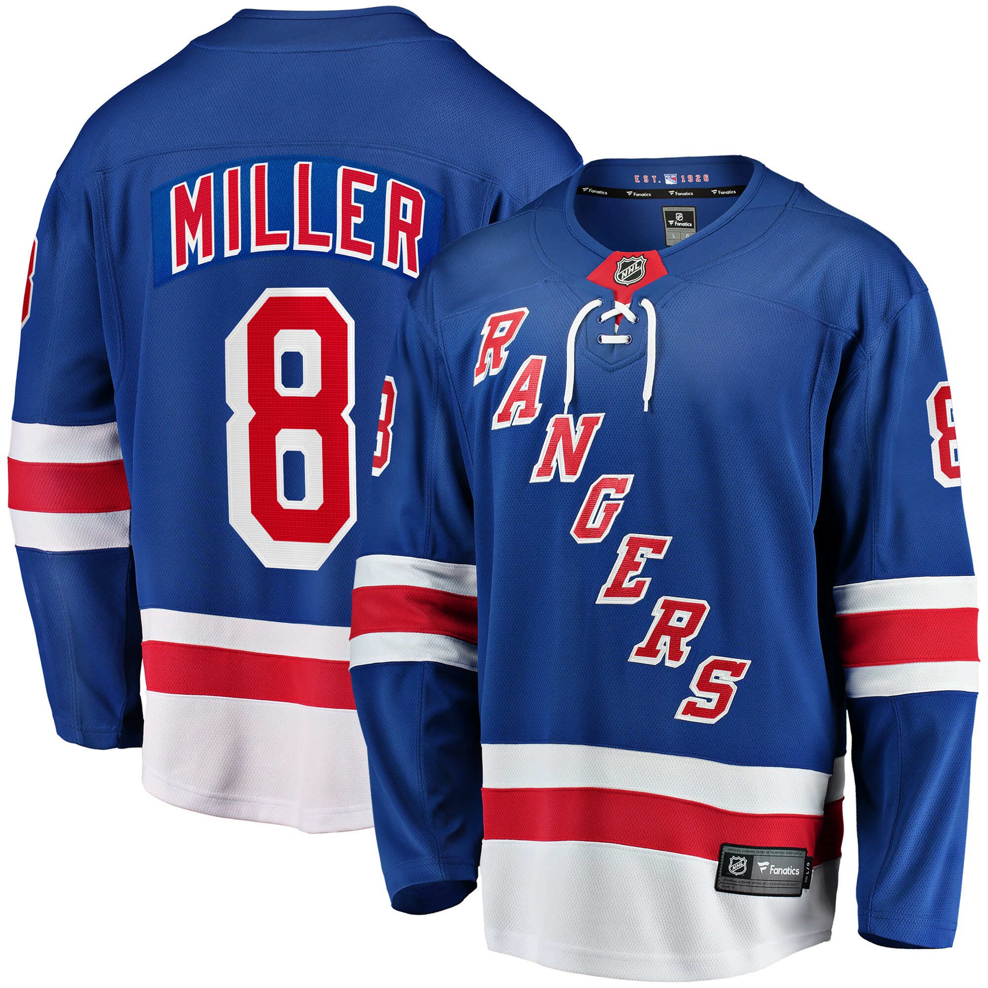 Men's New York Rangers J.t. Miller Blue Home Breakaway Jersey