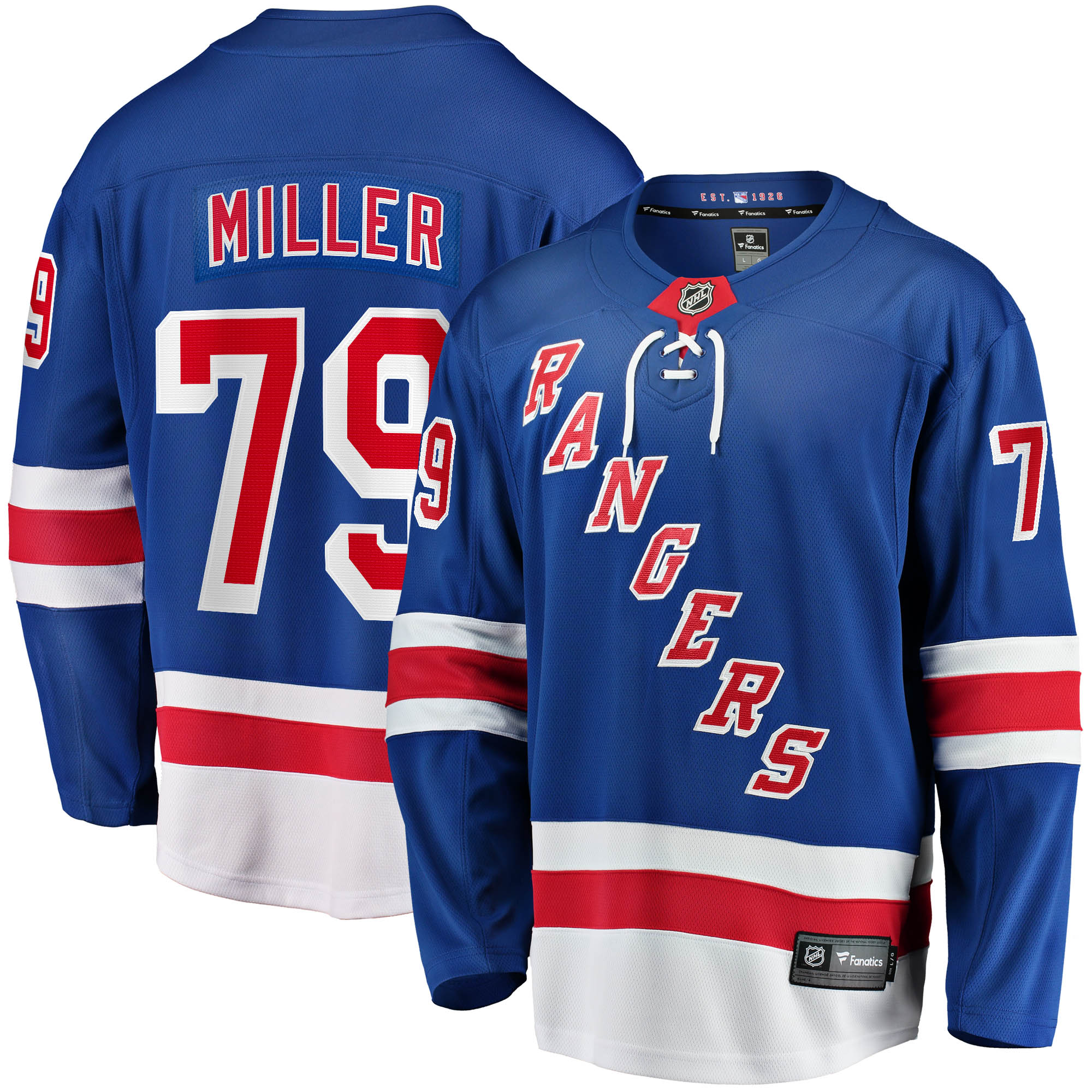 Men's New York Rangers K'andre Miller Blue Home Breakaway Jersey