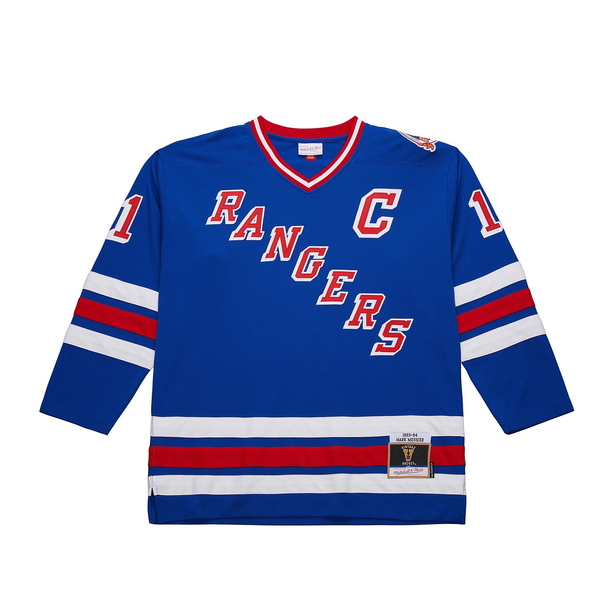 Men's New York Rangers Mark Messier Mitchell & Ness Blue Big & Tall 1993/94 Blue Line 2.0 Jersey