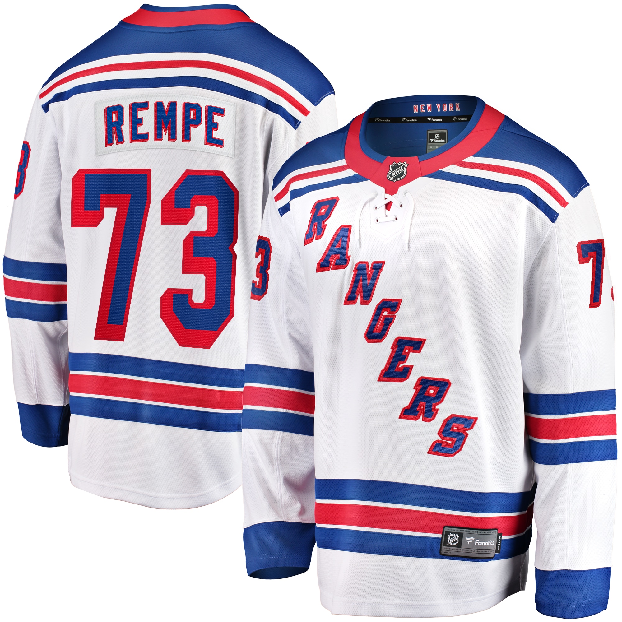 Men's New York Rangers Matt Rempe White Away Premier Breakaway Player Jersey
