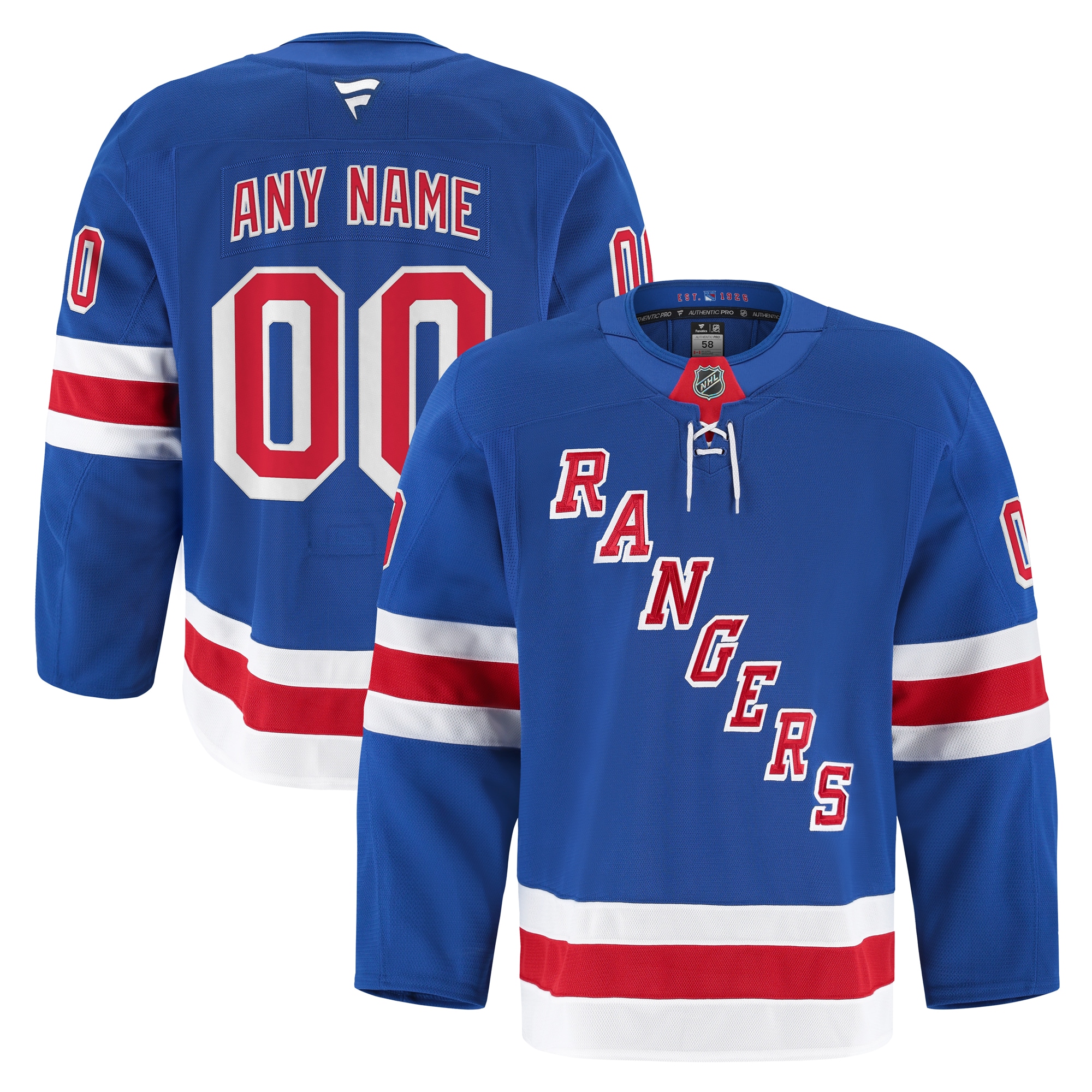 Men's New York Rangers Royal Home Pro Custom Jersey